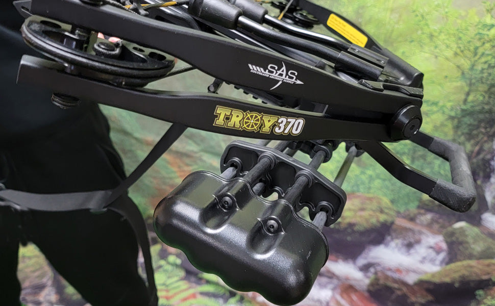 Southland Archery Supply Hunting Crossbow Light Weight Steel Body 4-Arrow Quick Release Quiver - Camo