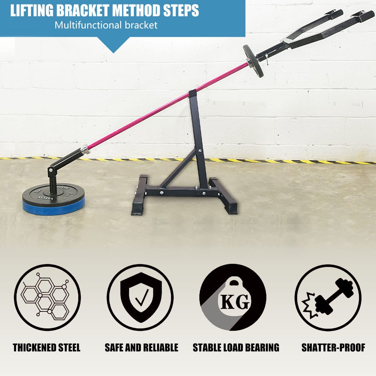 KORIKAHM Viking Press Landmine Handle for 2-Inch Olympic Barbell, T-Bar Row Attachment Core Strength Training Accessories, Shoulder Press Landmine Attachment Equipment (Style H)