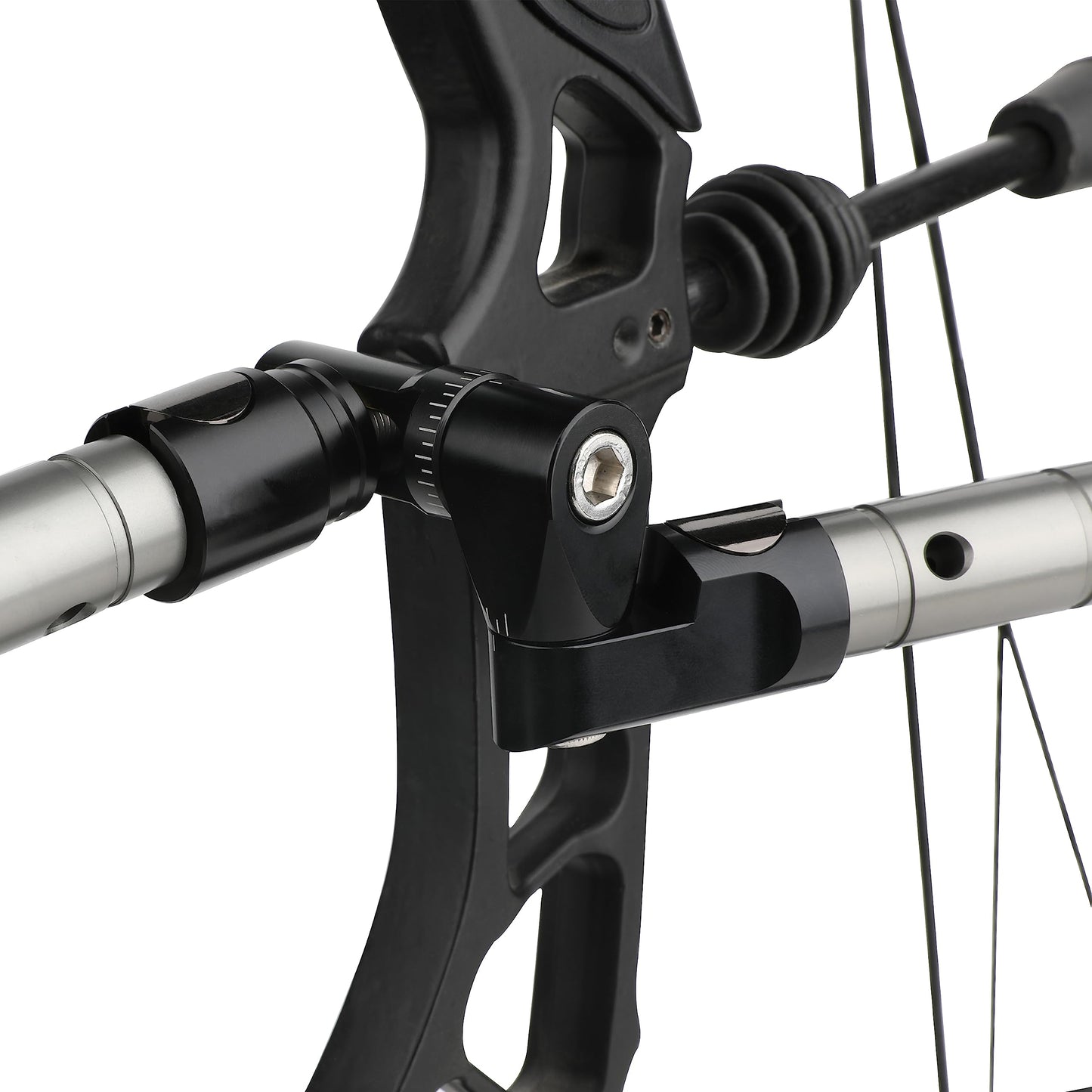 limaity Archery Adjustable V-Bar Mount,Single/Double V-Bar Mount Quick Disconnect for Compound Bow/Recurve Bow(Single Side V Bar)