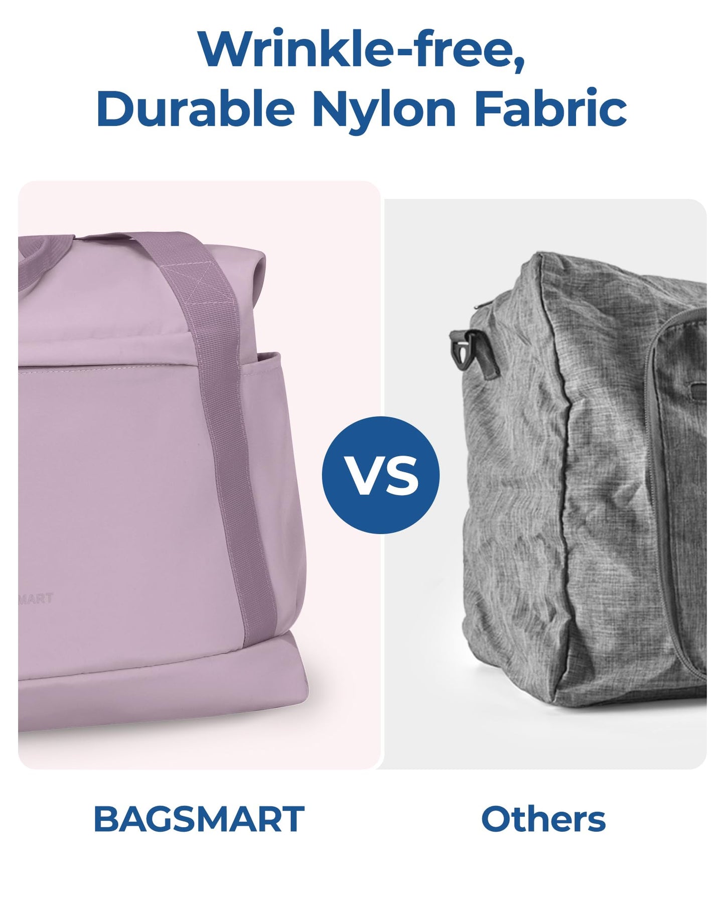 BAGSMART For Spirit Airlines Personal Item Bag, 23L Foldable Weekender Bags for Women Gym Tote Overnight Bag for Travel