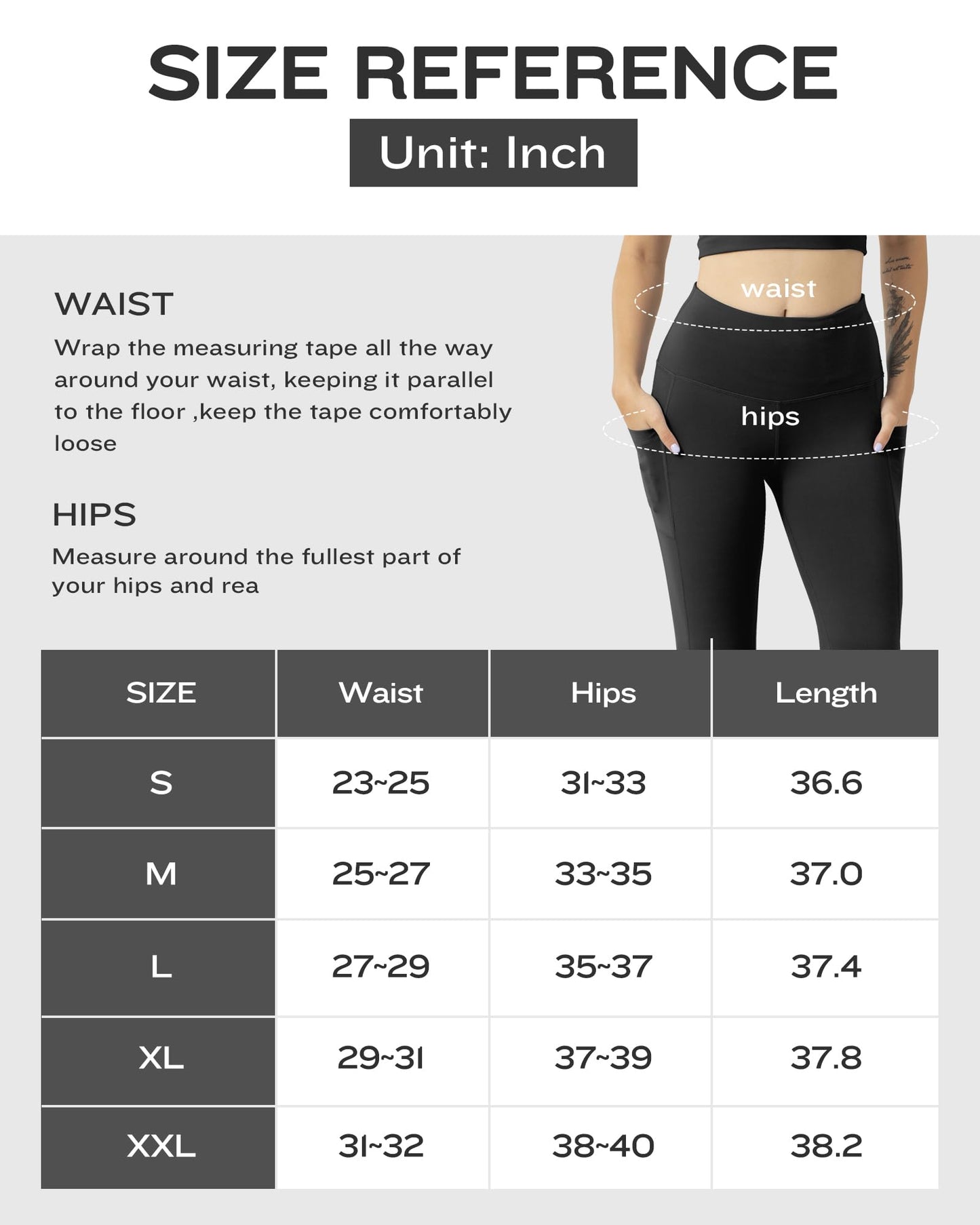 ATHVOTAR Fleece Lined Leggings Women with Pockets High Waisted Winter Warm Thermal Leggings Black L