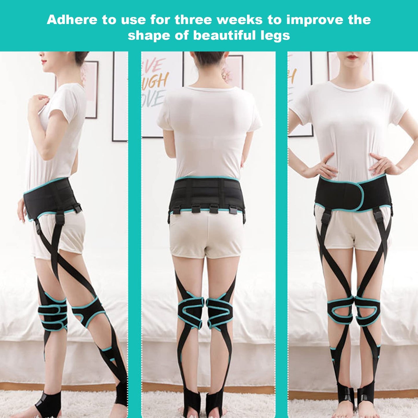 Leg Corrector Strap, O X Type Leg Correction Bandage, O X Legs Correction Belt Legs Posture Corrector Band for Adults (L)