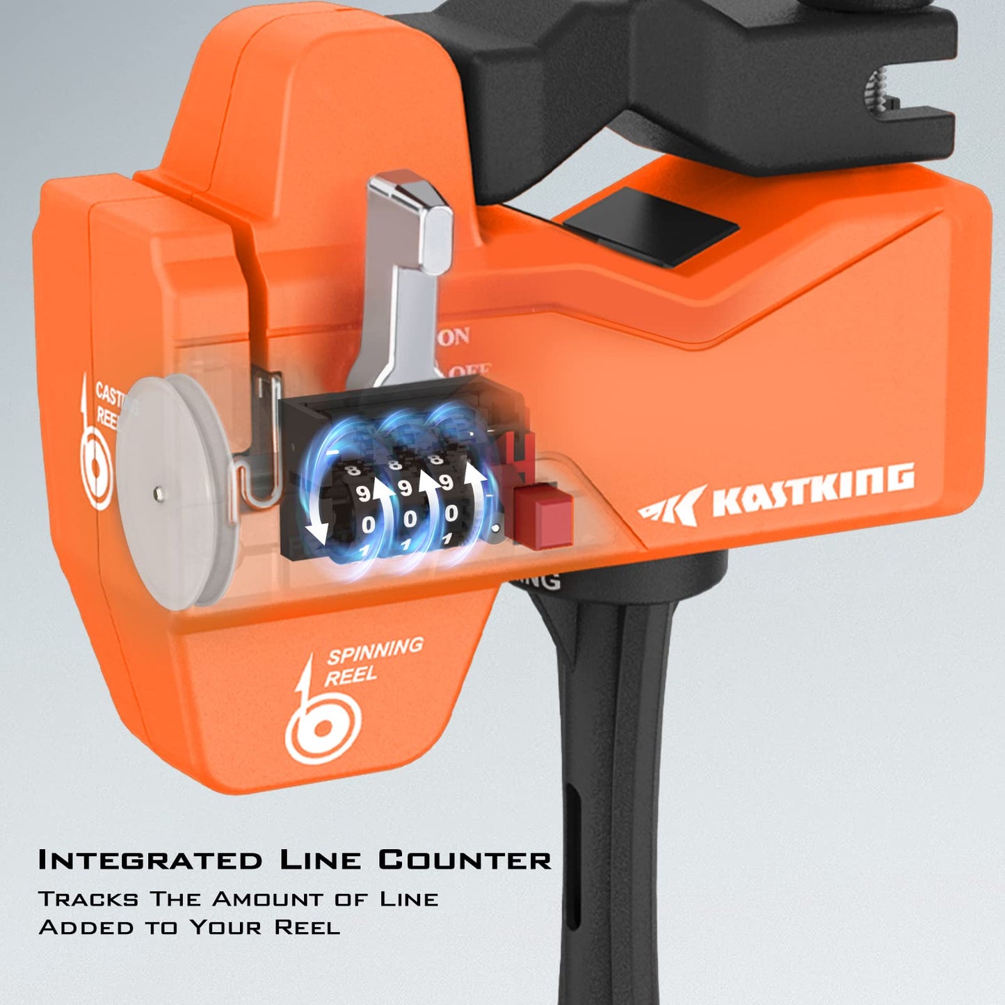 KastKing Improved Kalibrate Patented Line Spooler – W/Line Counter, Portable, Without Line Twist for Spinning and Casting Reels, Great Fishing Gifts and Accessories