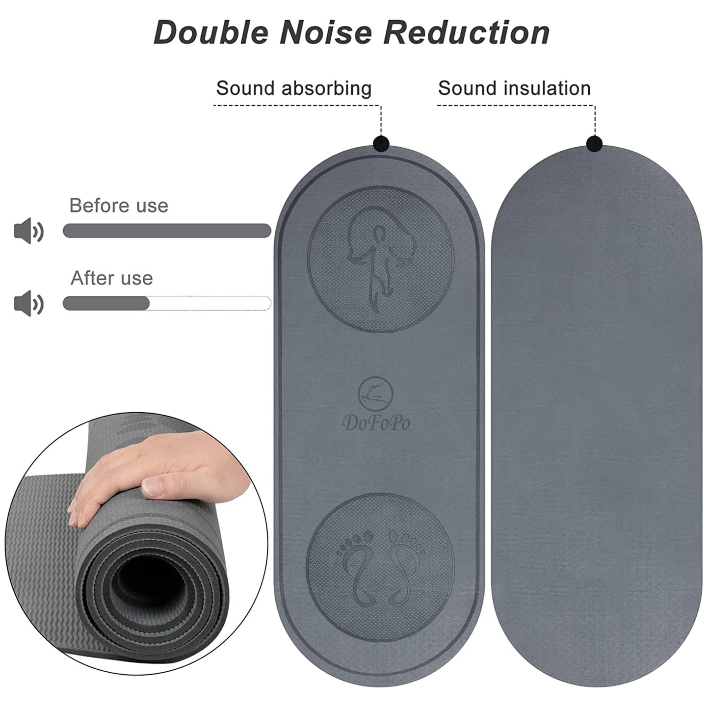 Jump Rope Mat 71"x31" Larger Non-Slip Indoor Outdoor Exercise Fitness Mat, Crossrope Jump Rope Pad, High-Density Workout Shock Absorption Jump Mat for Home Gym Flooring Concrete Jumping Rope