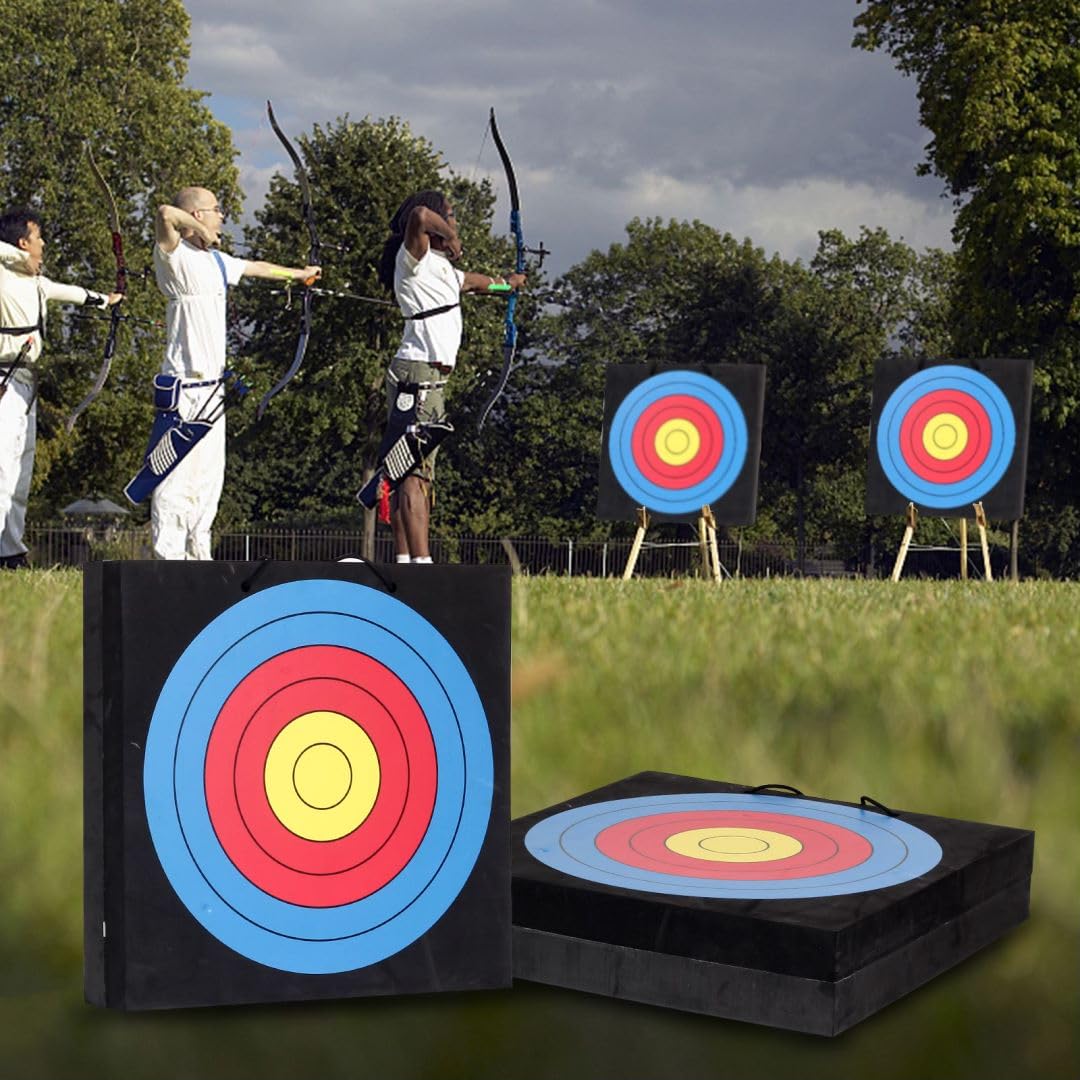SPG Archery Target for Backyard Adult - EVA Foam Big Archery Target for Bows up to 50 Lbs, Durable Bow and Arrow Target for Backyard Shooting Practice with Arrow Puller (4 Inches Thick)