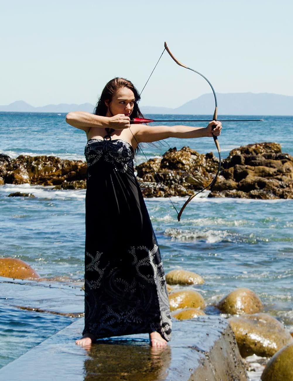 Hungarian Style Handmade Longbow Flagella Recurve Horsebow Archery 40LB
