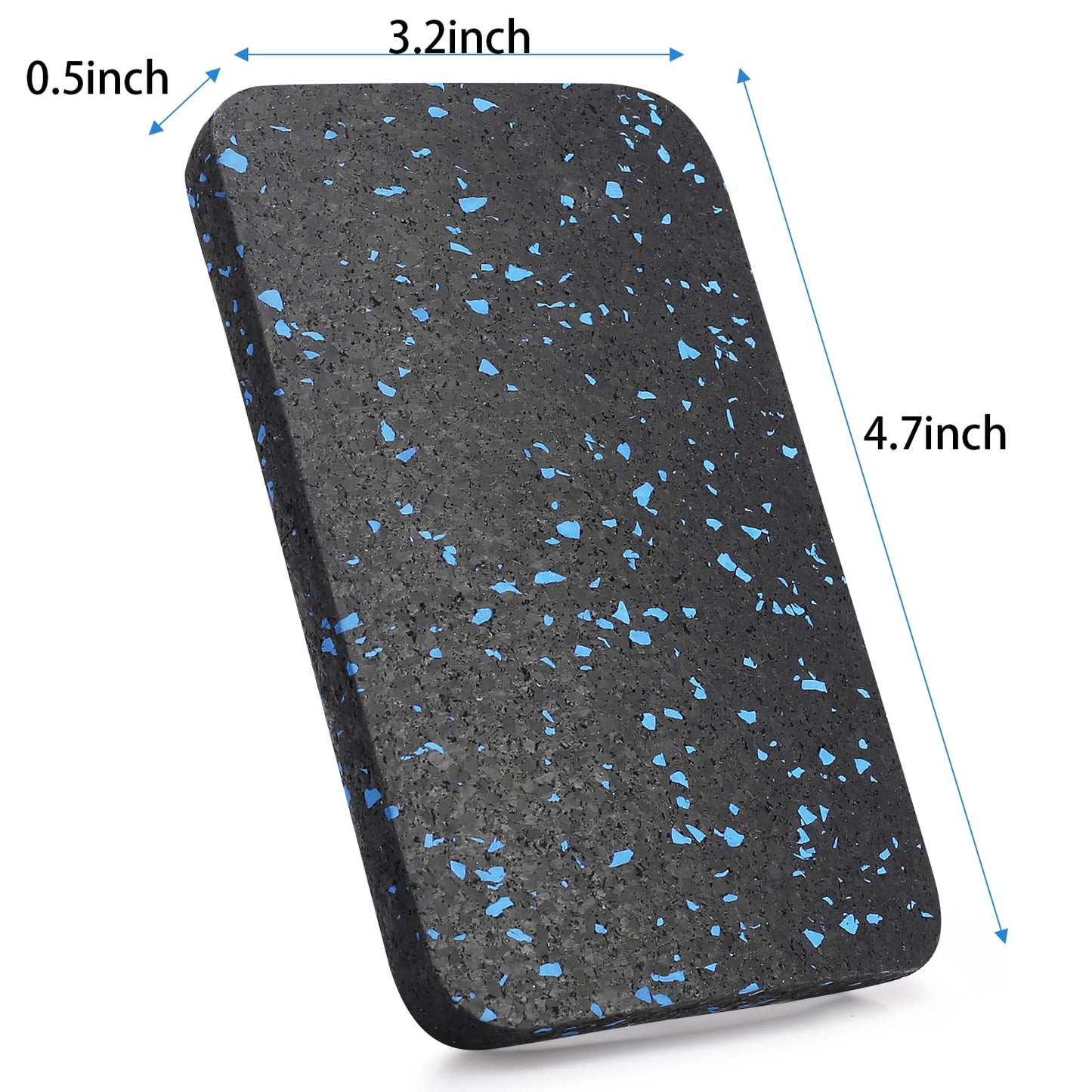 Treadmill Mat Pads, Exercise Equipment Mat with High Density Rubber for Protect Floors 4.7" x 3.2" x 0.5" (6 PCS) Black