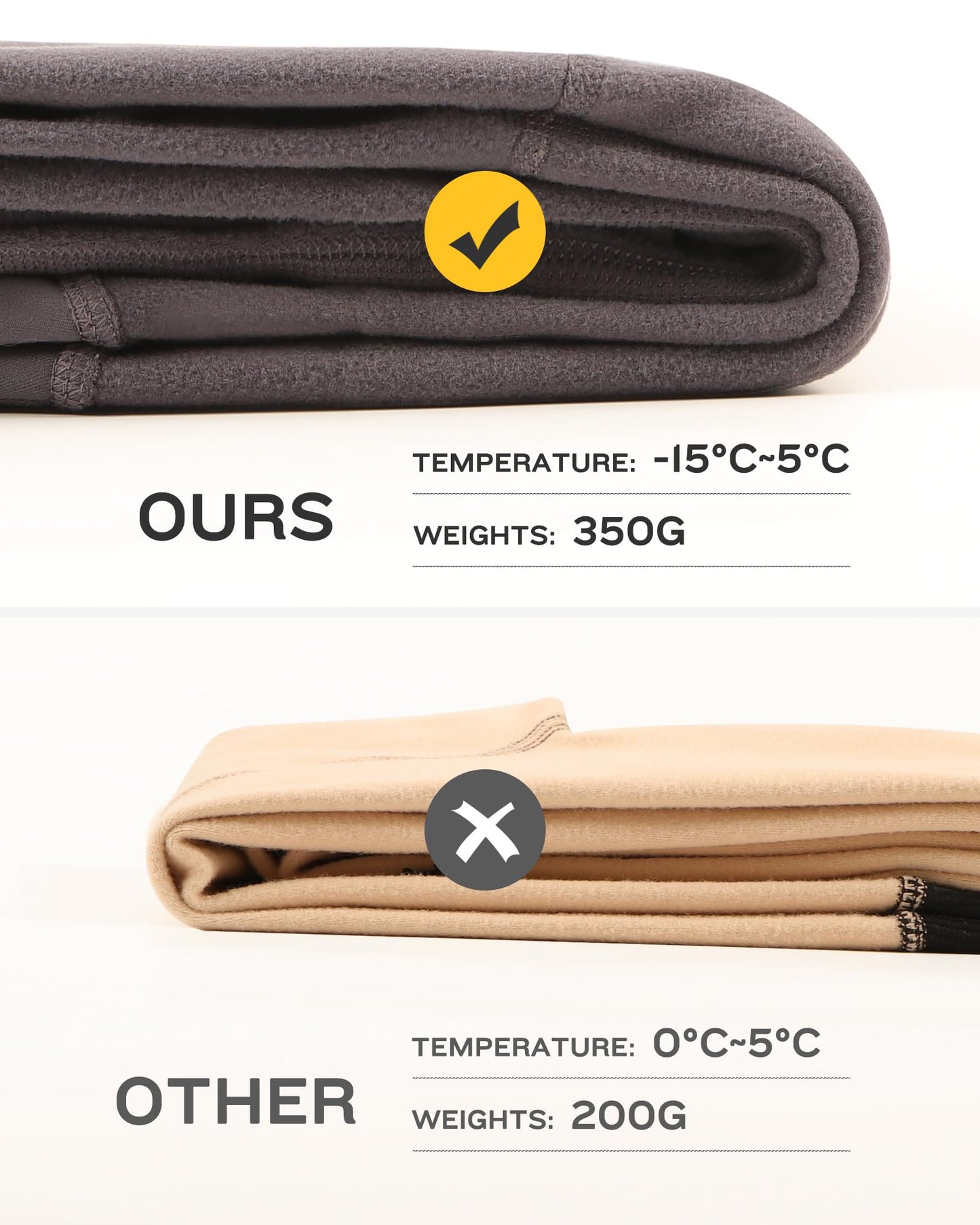 ATHVOTAR Fleece Lined Leggings Women with Pockets High Waisted Winter Warm Thermal Leggings Black L