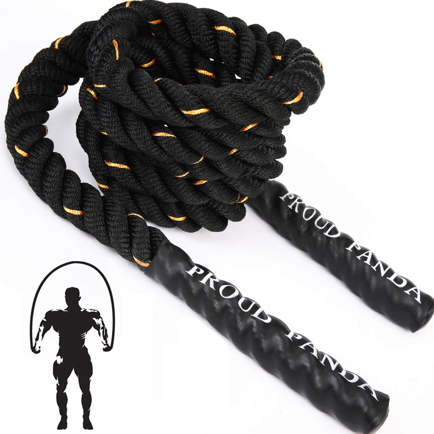 Heavy Jump Ropes for Fitness 2LB, Weighted Adult Skipping Rope Exercise Battle Ropes for Men & Women, Total Body Workouts, Power Training in Gym to Improve Strength and Building Muscle(9.2 ft)