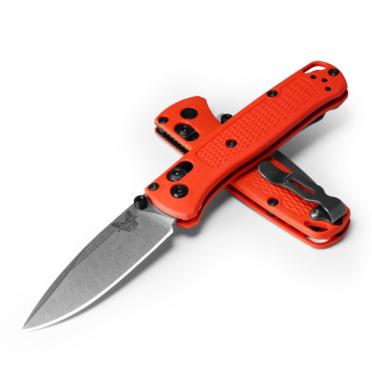 Benchmade - Mini Bugout 533 Folding Knife with Mesa Red Grivory Handle (533-04)