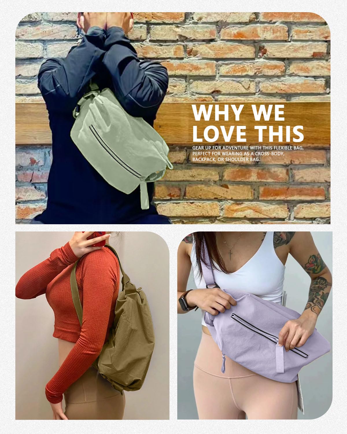 Small Gym Bag for women men, Stylish Compact Sports Bag, Small Duffle Bag Crossbody Bags for women men, Suitable For Gym Work Fitness Travel, 3 in 1 Duffle Bags