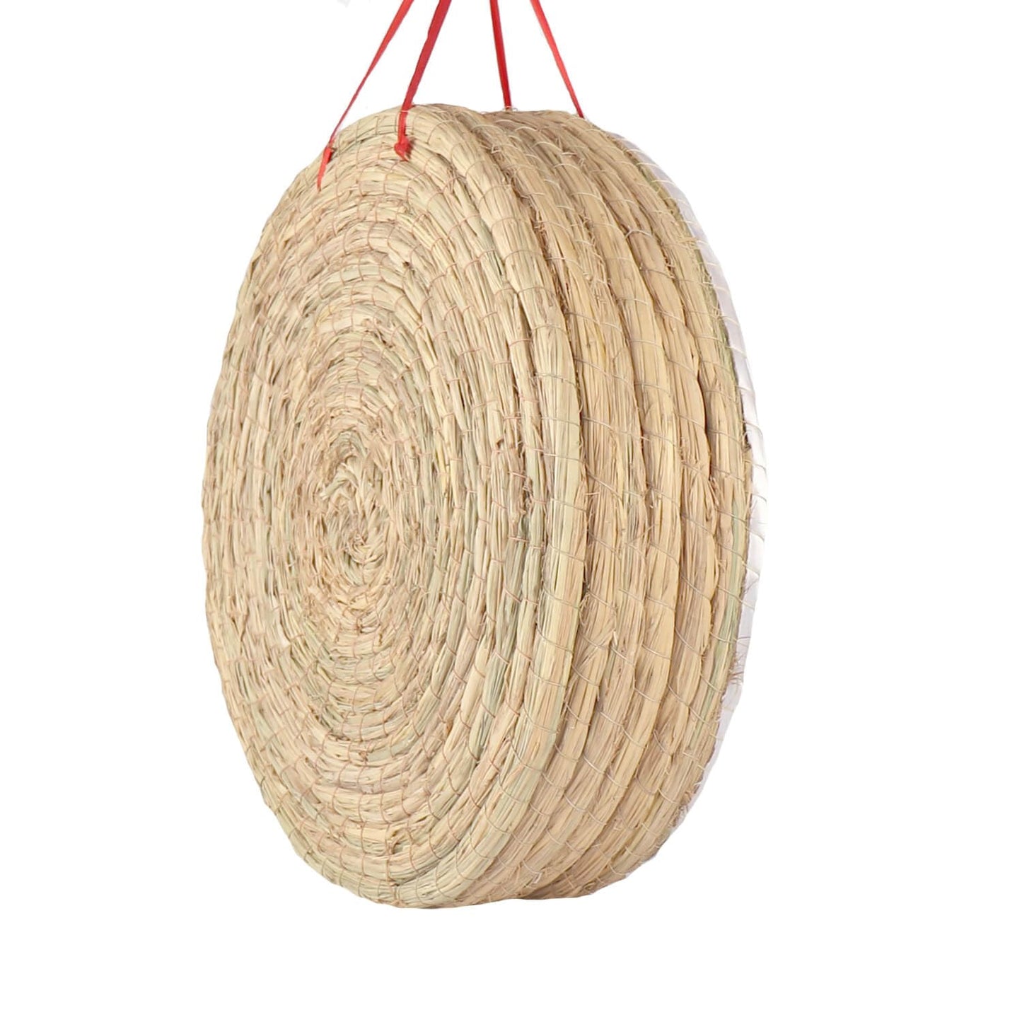 DOSTYLE Archery Targets Traditional Solid Straw Round Archery Target Shooting Bow Coloured Rope Target Face Three Layer for Shooting Practice (Red Seven Layers)