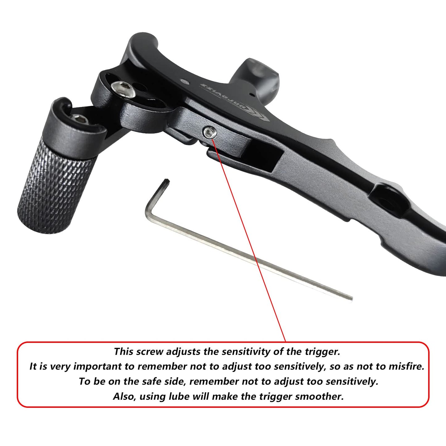 Compound Bow Aid Trigger and 10 feet D Loop Rope,4 Fingers AdjustableThumb Release Bow Aluminum Alloy Aids,for Outdoor Hunting ,Adult Archery