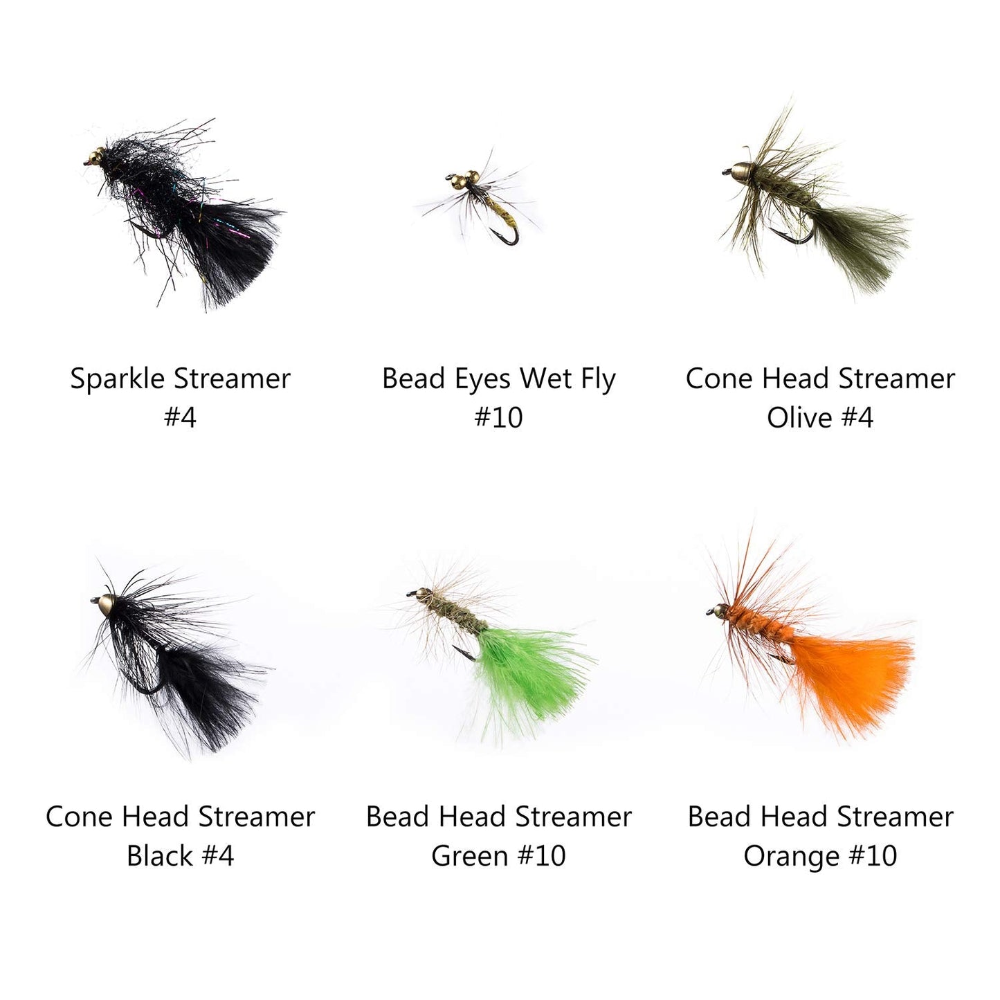 BASSDASH Fly Fishing Flies Kit Fly Assortment Trout Bass Fishing with Fly Box, 36/64/72/76/80/96pcs with Dry/Wet Flies, Nymphs, Streamers, Popper (58 pcs Assorted Trout Flies)