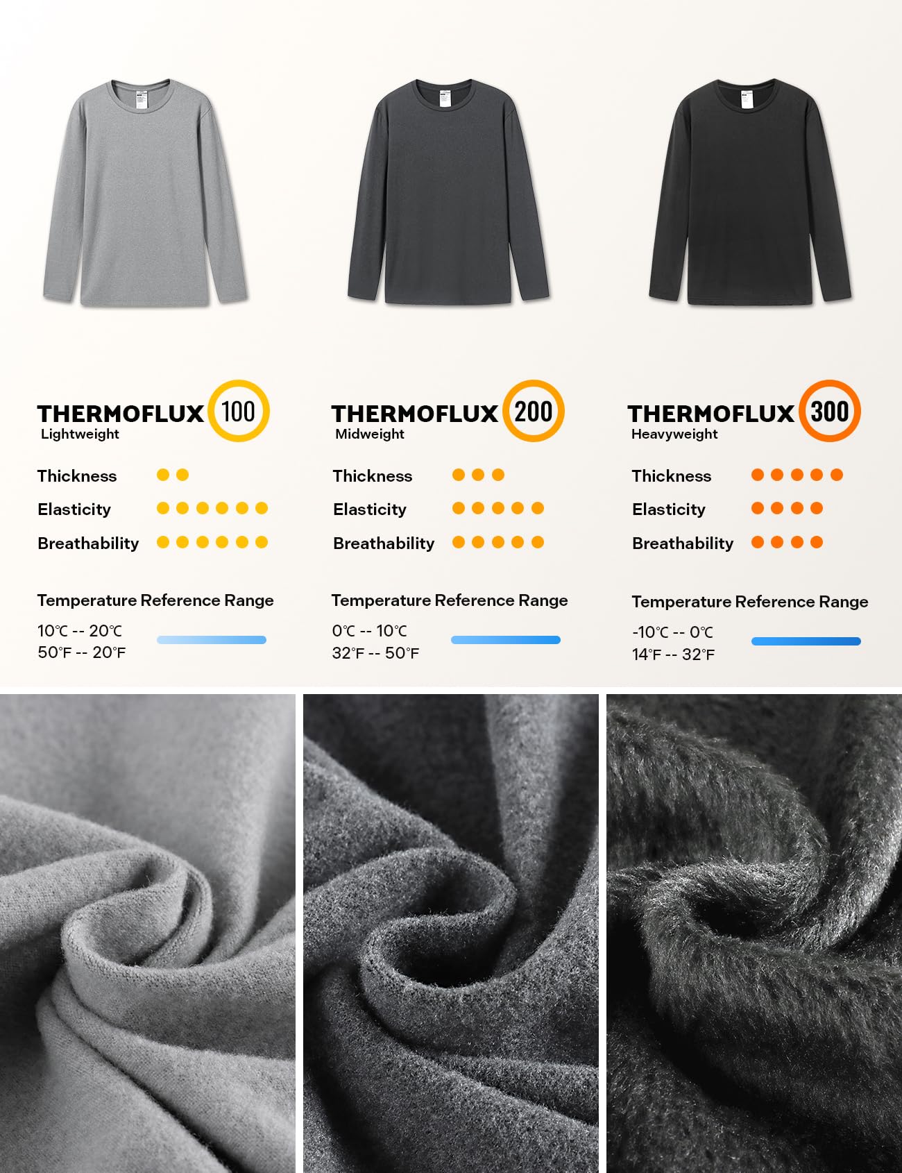 LAPASA Men's Thermal Underwear Top Crewneck Long Sleeve Shirt Base Layer Heavyweight Winter Thermoflux 300 M26 Medium Black