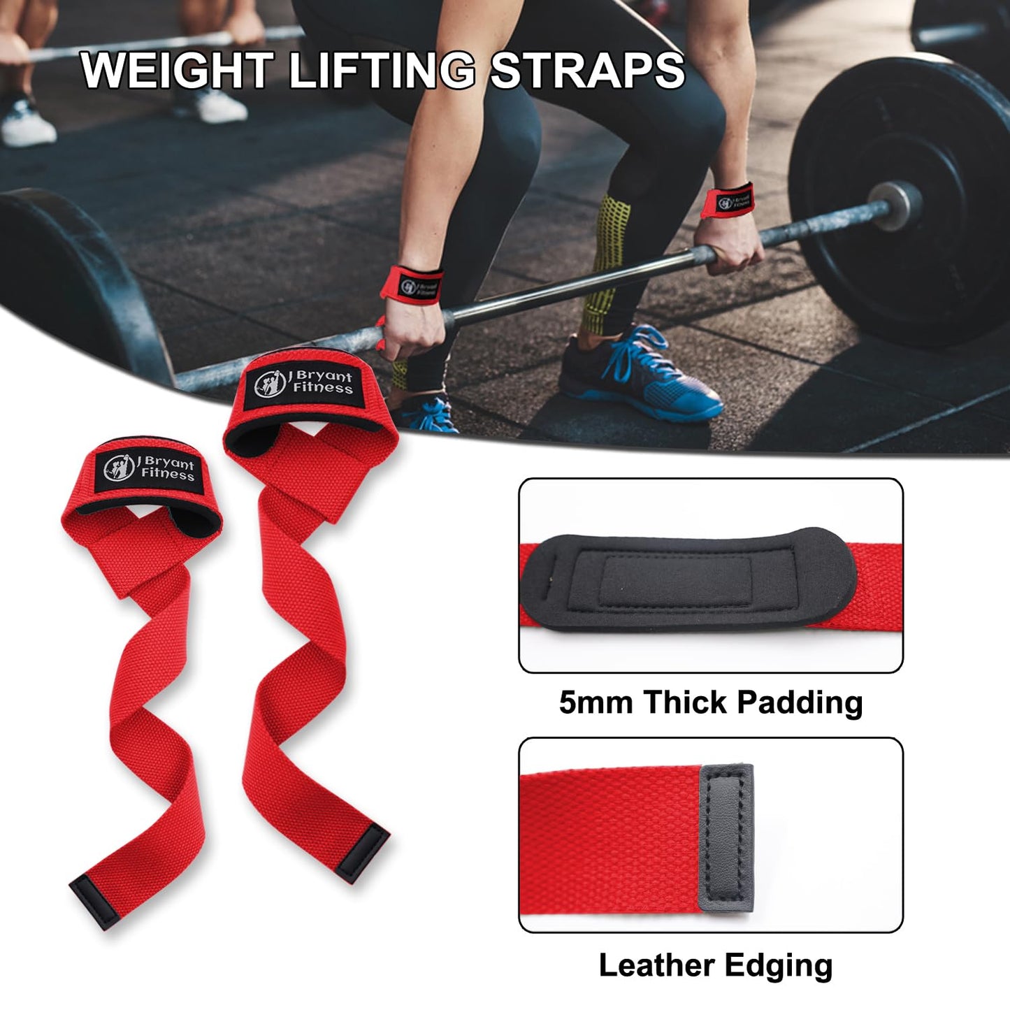 J Bryant Barbell Pad Set with 2 Ankle Straps for Cable Machines, Hip Resistance Band, Weight Lifting Straps, Thick Cushion Hip-Thrusts Pad with Carry Bag for Squats Bench Press Workout