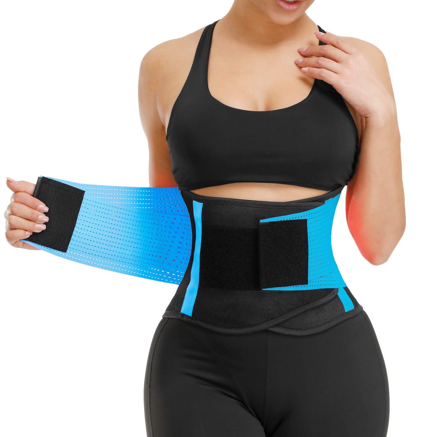 VENUZOR Waist Trainer Belt for Women - Waist Cincher Trimmer - Slimming Body Shaper Belt - Sport Girdle Belt (UP Graded)(Blue,S)
