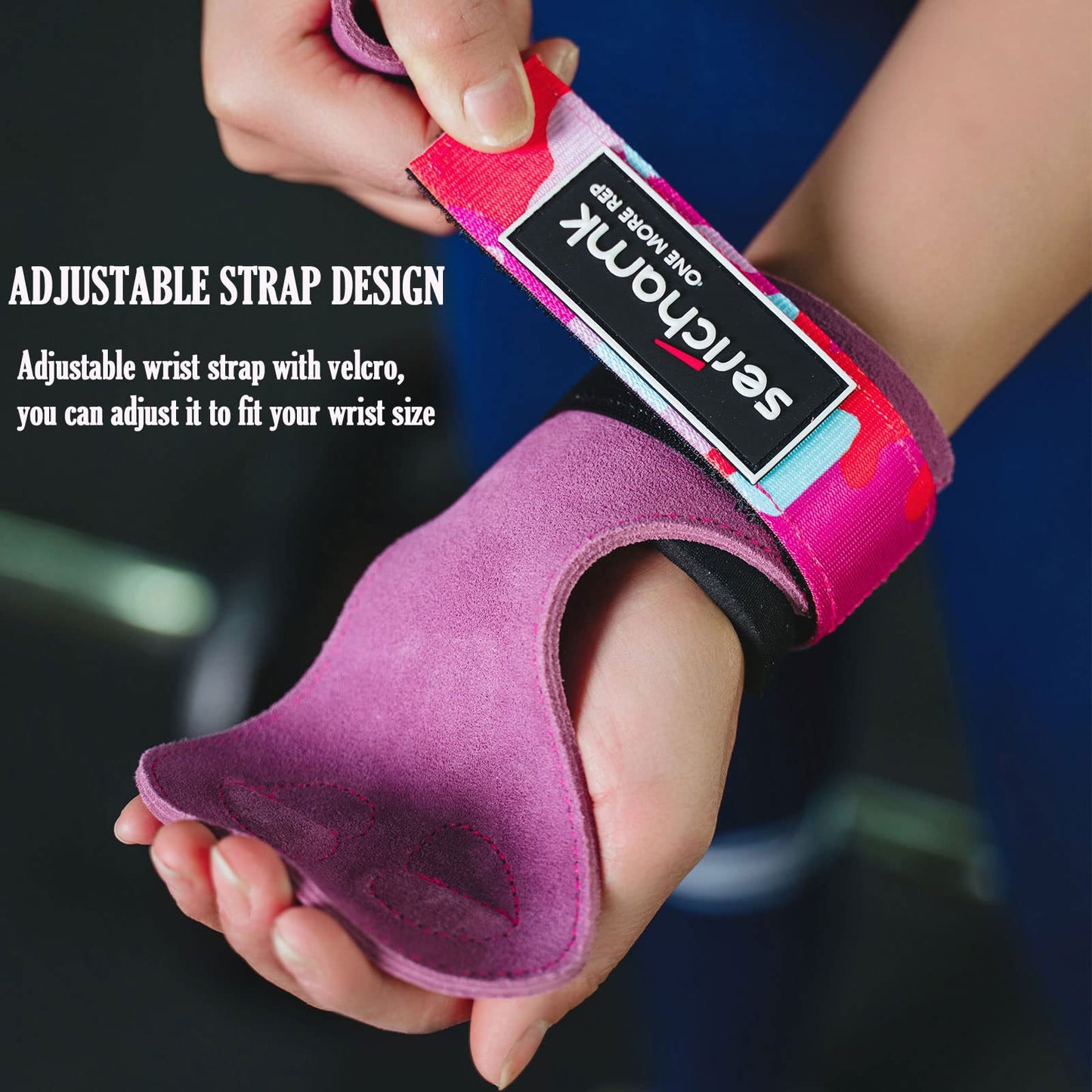 Wrist Wraps for Weightlifting Women with Cushion Wrist Loop Leather Wrist Straps for Weightlifting Deadlift Straps for Powerlifting Bodybuilding Gym Straps Workout Purple