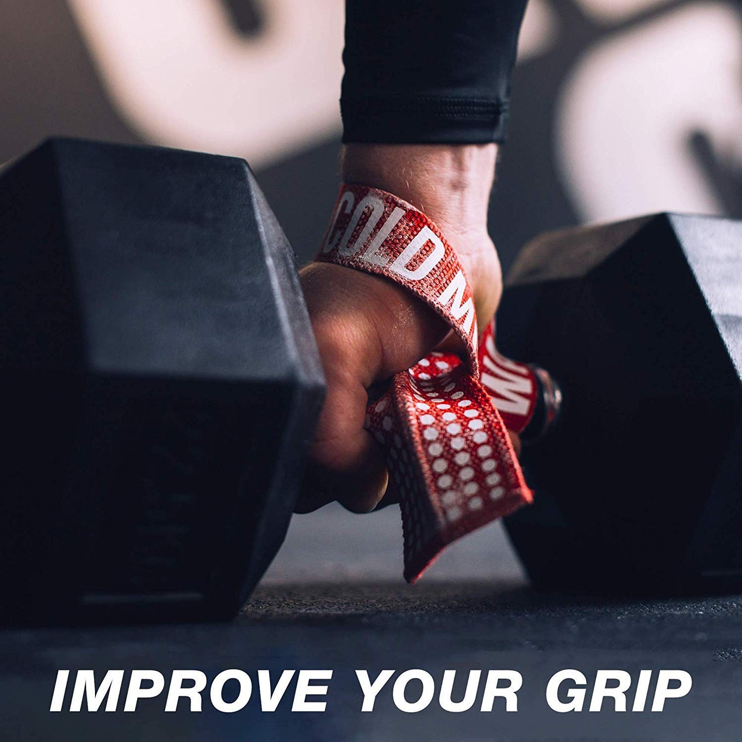 WARM BODY COLD MIND V1 Lifting Wrist Straps for Olympic Weightlifting, Powerlifting, Bodybuilding, Functional Strength Training, for Cross Training - Heavy-Duty Cotton Wrist Wraps, Pair (Blue/Orange)