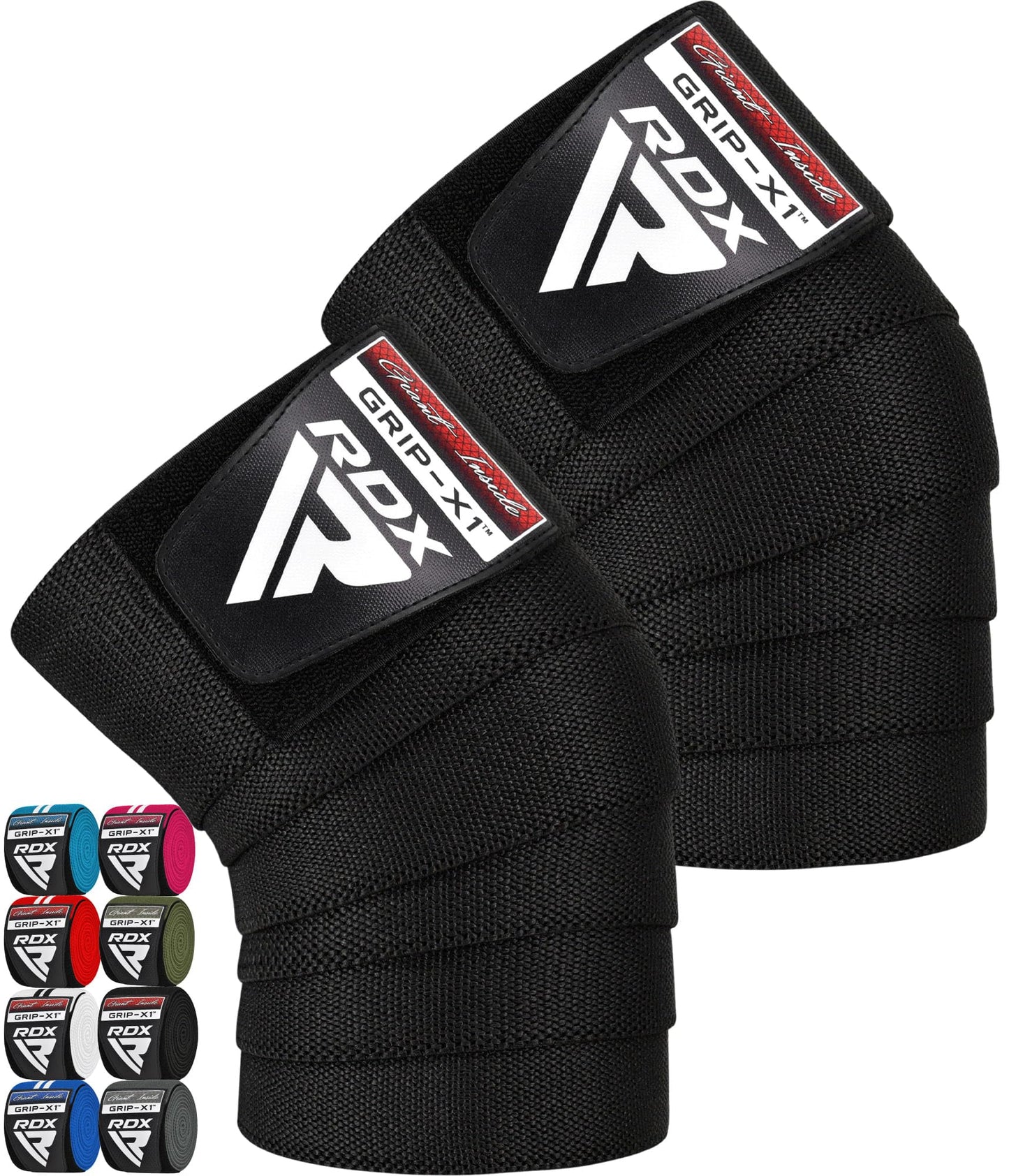RDX Knee Wraps for Weightlifting, 78” Elasticated Straps Power Lifting Leg Press Support Gym Fitness Squats Workout Men Women