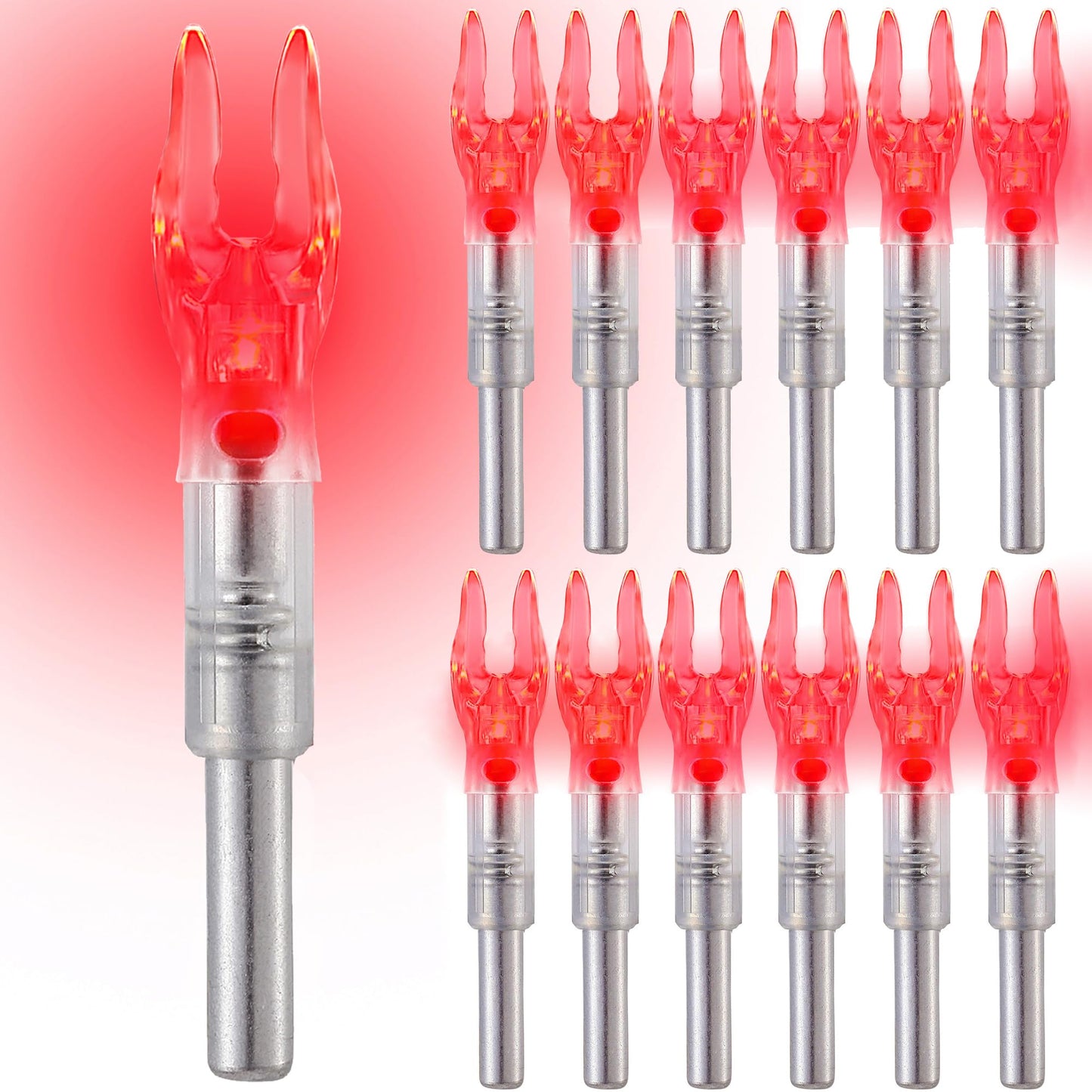 KEAUP 12-Pack or 6-Pack S Lighted Nocks for Arrows .244/6.2mm Lighted Arrow Nocks for Archery Hunting, Screwdriver Included