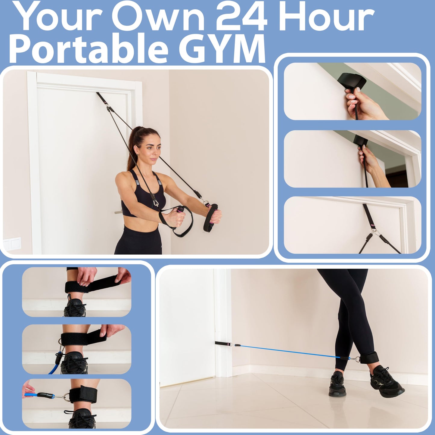 Upgraded Pilates Bar Kit –39” Adjustable Exercise Equipment for Men, Women with 6X 20, 30, 40 lbs Resistance Bands with Adjustment Buckle – Pilates Equipment for Home Workouts for All Fitness Levels