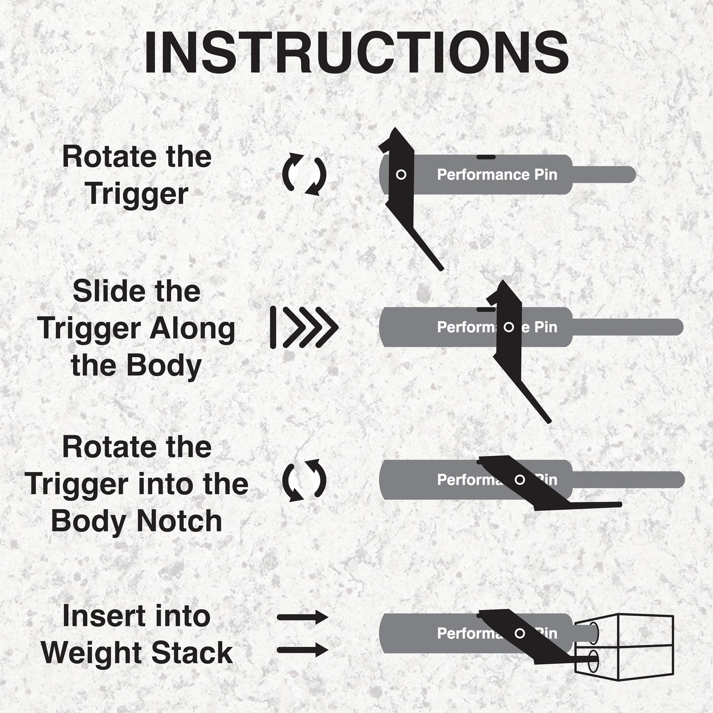 PERFORMANCE PIN The Original Drop Set Pins for Gym | One More Rep with Weight Stack Pins | Instant Transition to Lower Weights for More Reps | Proudly Made in America | 5/16" Pin | White