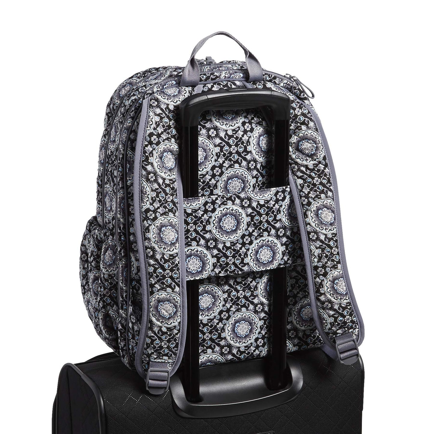 Vera Bradley Women's Cotton Campus Backpack, Charcoal Medallion, One Size