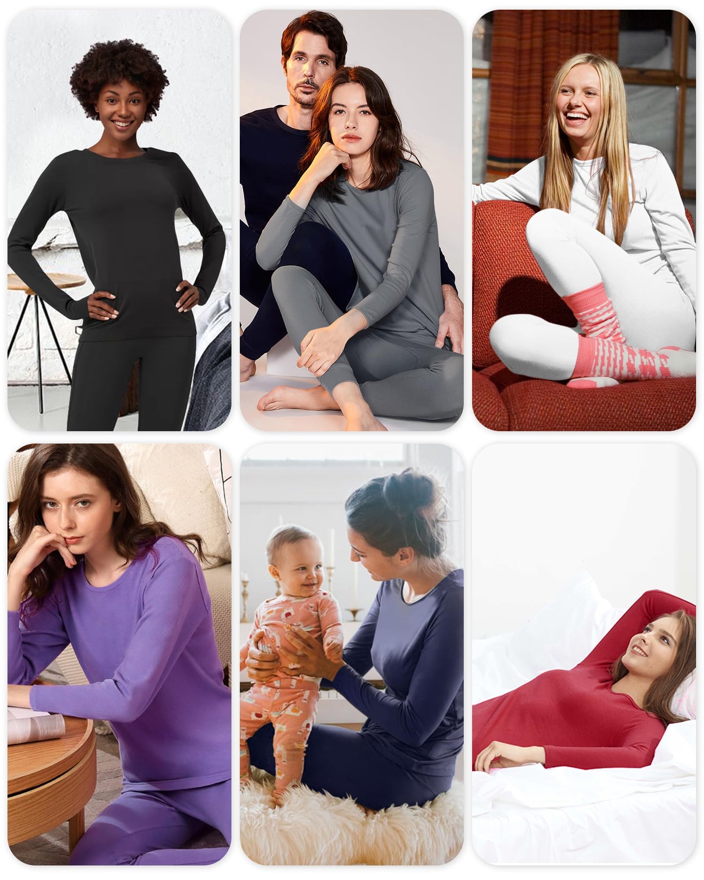 WEERTI Thermal Underwear for Women Long Johns with Fleece Lined, Base Layer Women Cold Weather Top Bottom Red