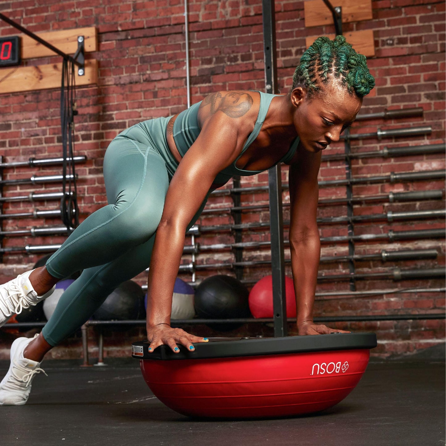 BOSU Home Balance Trainer with Pump, Green/Black