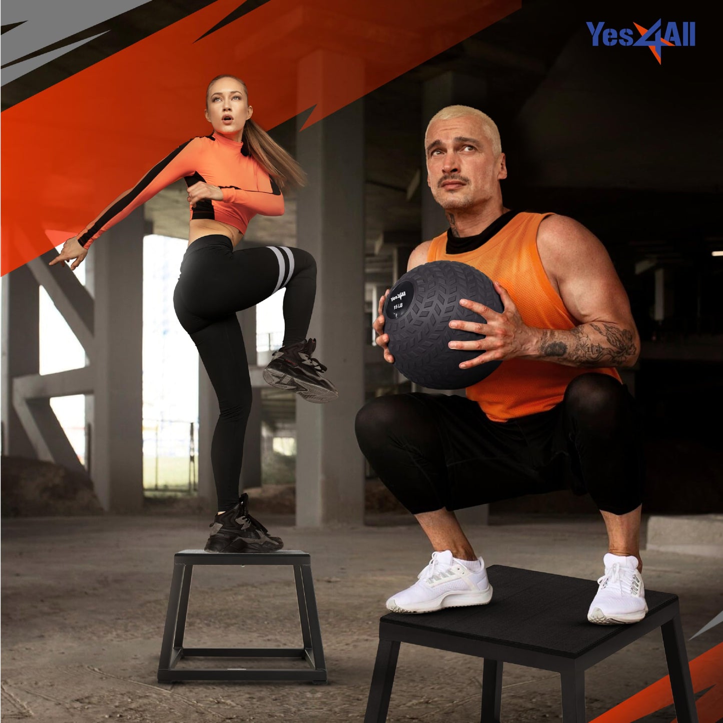 Yes4All Metal Plyo Box, Steel Plyo Box - Sturdy, Anti-Slip, and Ideal for Home Gym Workouts - Choose from 12 or 18 Inches (12 inches)