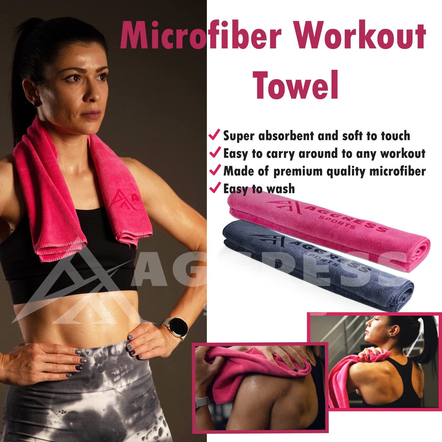 8 Pcs Pink Premium Barbell Pad Set - Barbell Pad For Hip Thrust | Perfect Ankle Straps For Cable Machines Women | Essentials Gym Accessories/Equipment For Women | Workout Gym Kit With Carry Bag