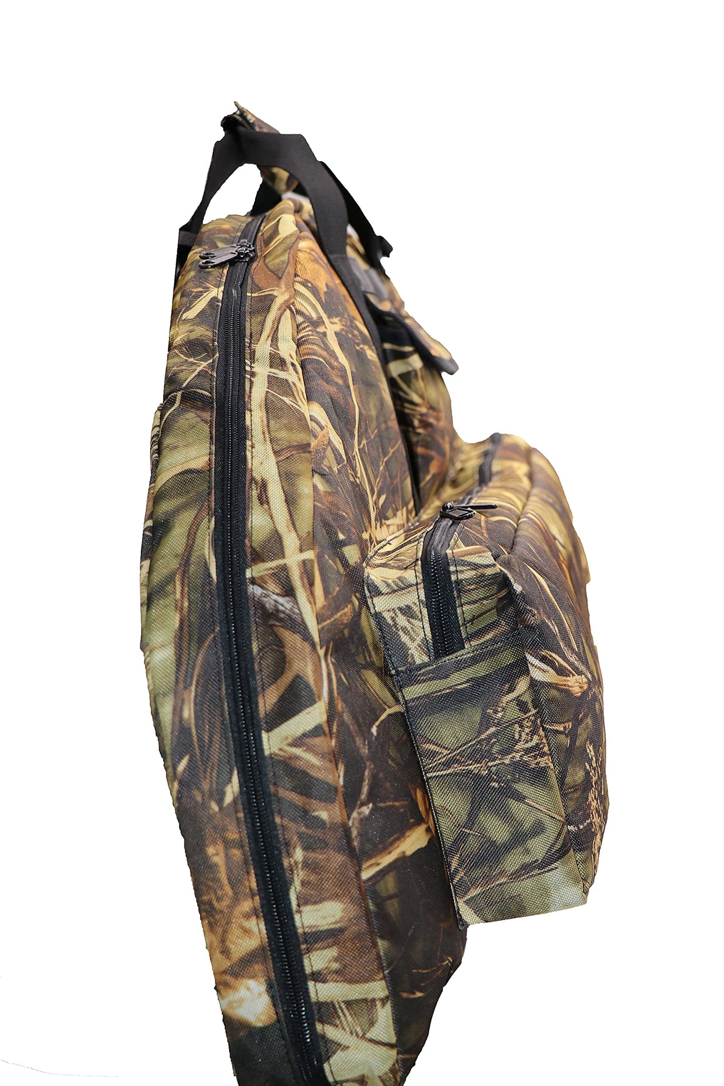 Silfrae Compound Bow Case Soft Bow Padded Case Light-Weight Bow Carry Bag with Arrow Pocket (Withered grass, S)