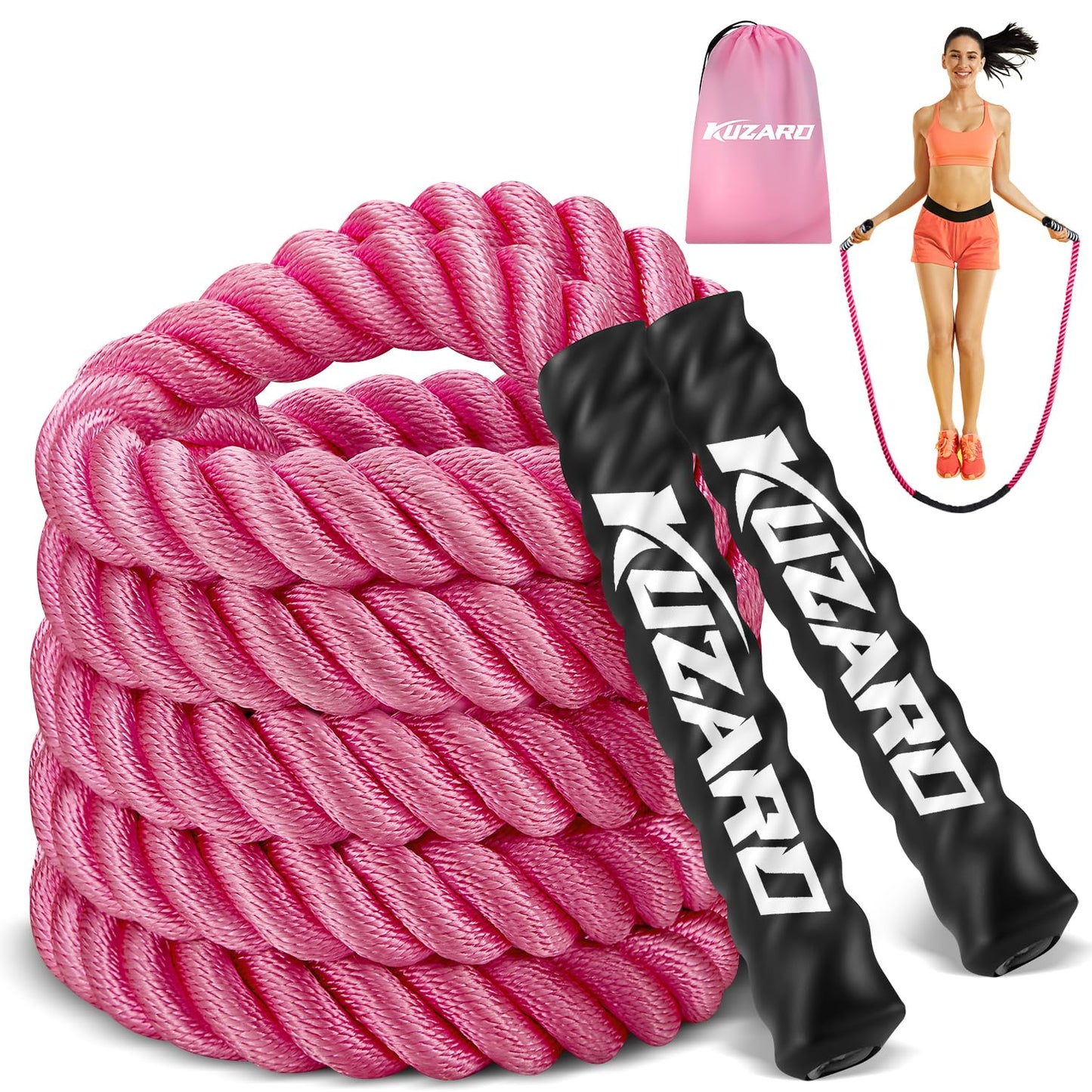 Jump Rope, Weighted Jump Rope for Women, 3.5LB Adult Skipping Rope for Fitness, Home Gym Workout Equipment, Heavy Exercise Jumpropes for Weight Loss, Shape body, Strength Training, Total Body Workout