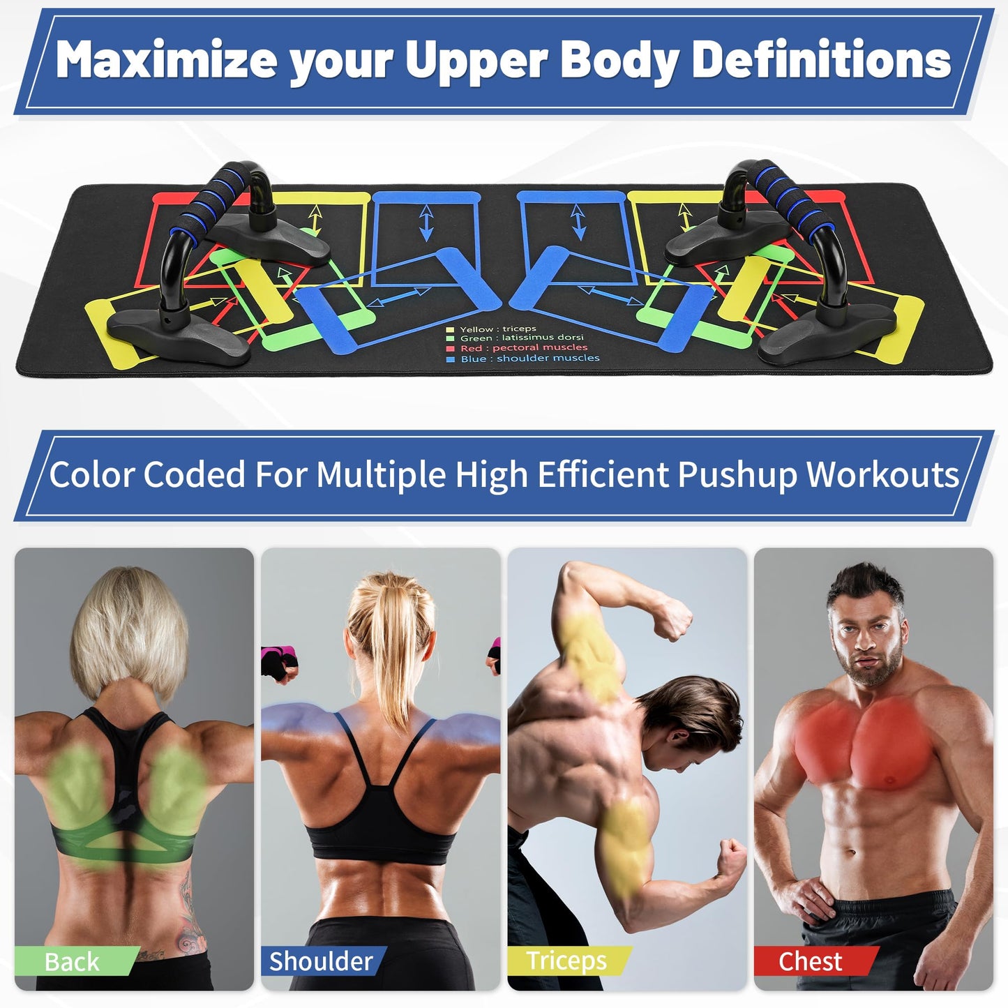 Pilates Bar Kit with Resistance Bands, Multifunctional Stretched Fusion Pilates Bar Kit for Women, Men, Pilates Sculpt Bar with Adjustable Buckle for Full Body Workouts, Squat Equipment