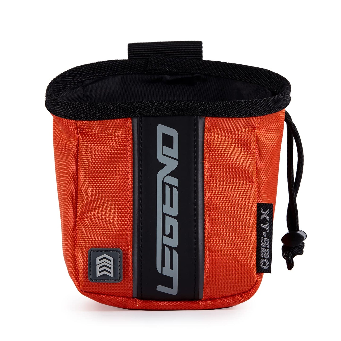 LEGEND - XT520 Quick Release Pouch & Finger Tab Bag (Orange) | Interior Divider for Better Organization & Storage of Release Aids | Attaches to Standard 2" Belt | Quick Drawstring Closure