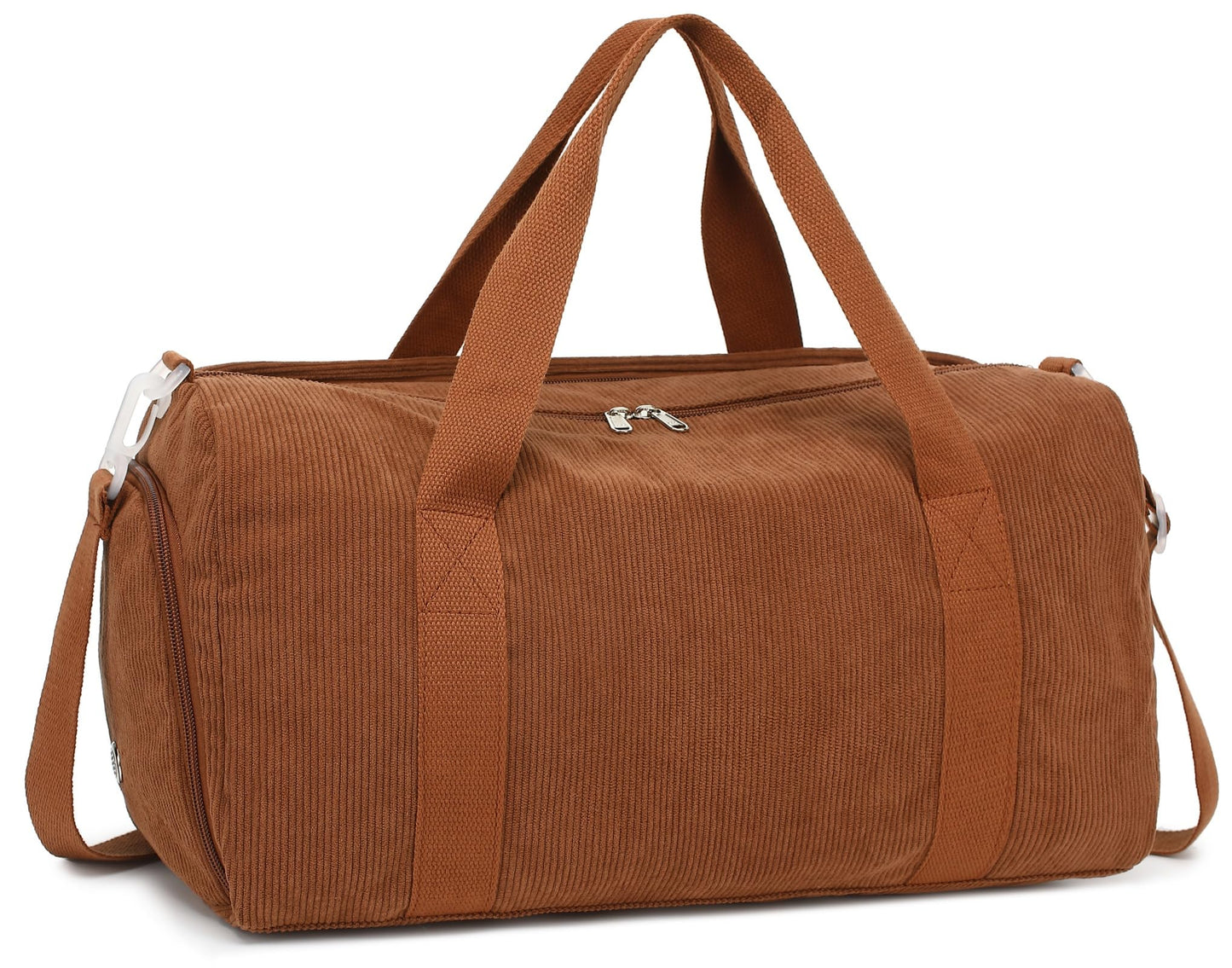 Duffle Bag for Gym Sports Women Girls Workout Travel Bag Weekender with Shoe Compartment and Wet Pocket (Corduroy-tan)