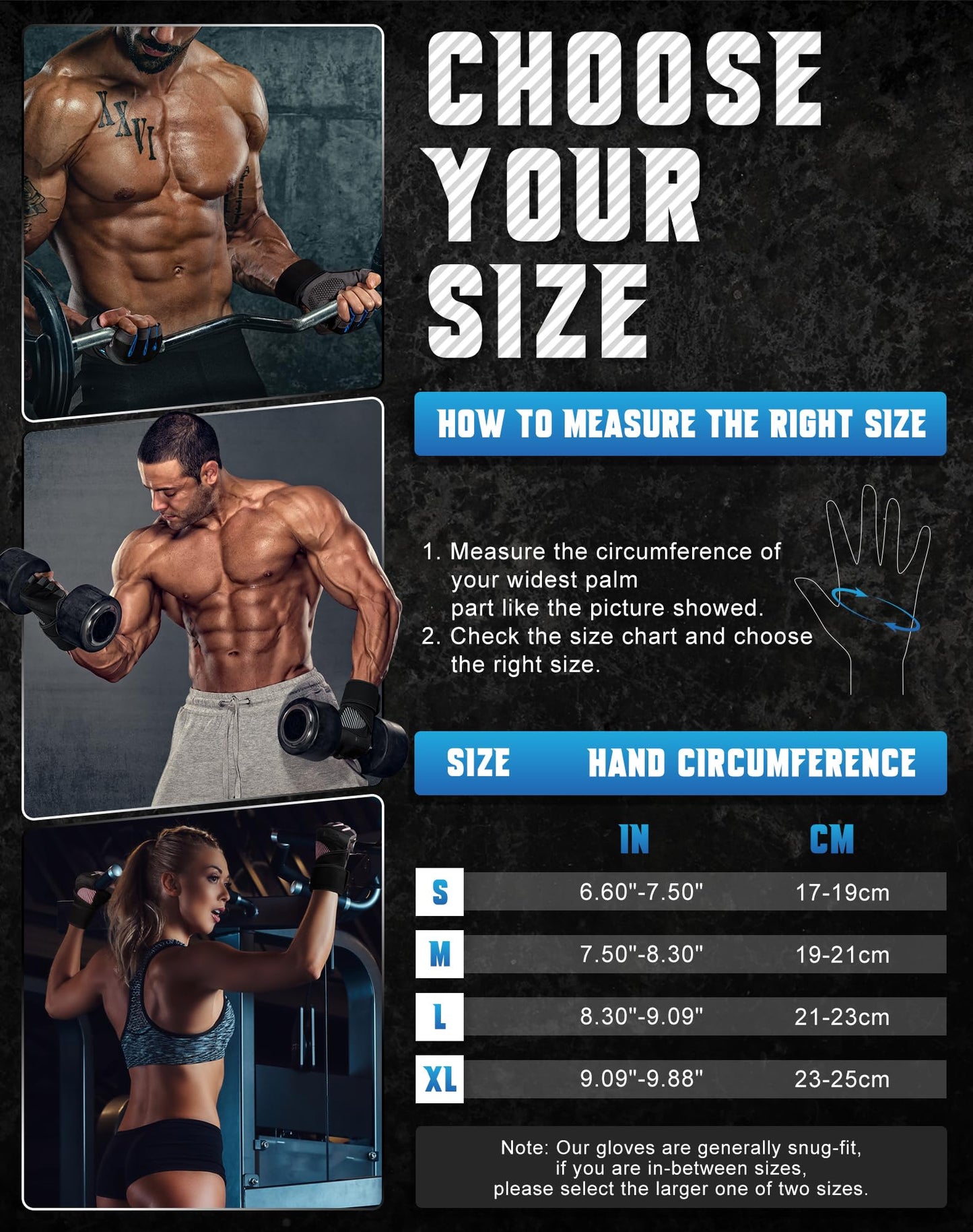 COFIT Breathable Workout Gloves, Antislip Weight Lifting Gym Gloves for Men Women with Wrist Wrap Support, Superior Grip & Palm Protection for Weightlifting, Fitness, Exercise, Training - Blue S