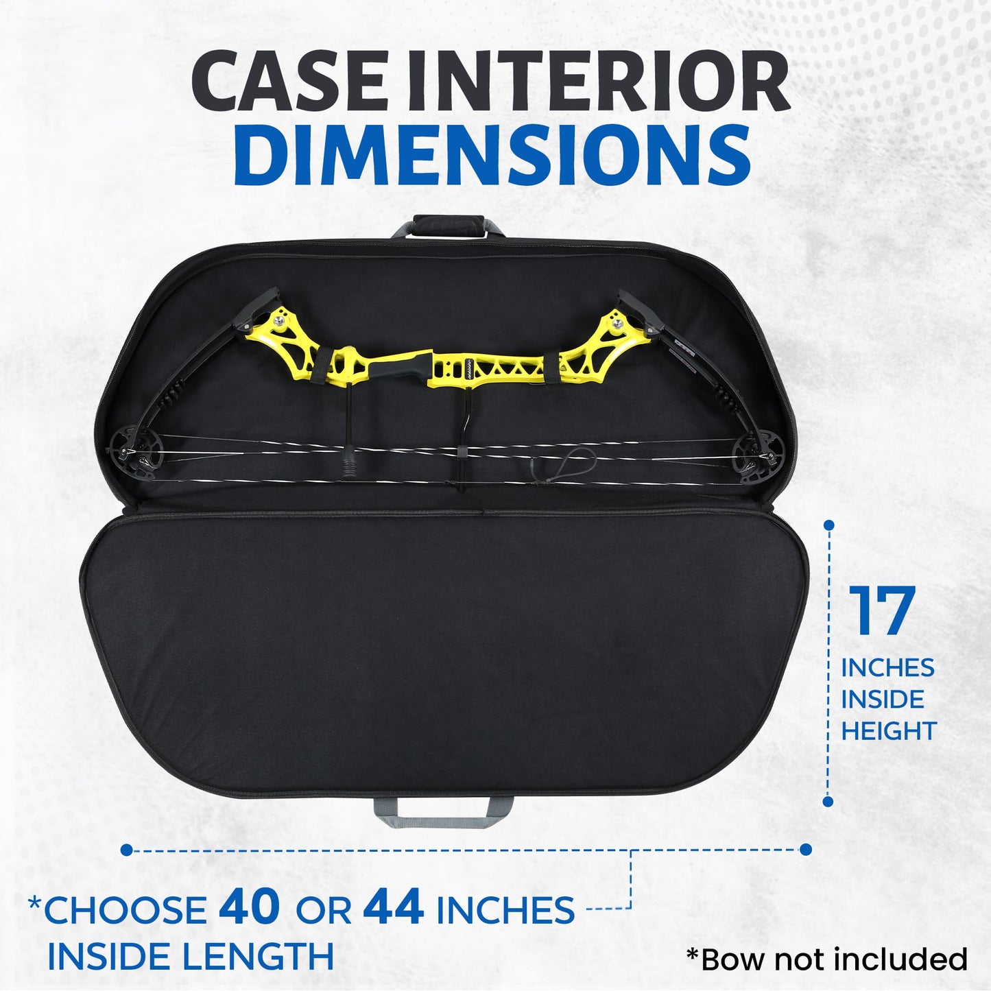 Legend Apollo Travel Compound Bow Case - Soft Bow Case with Spacious Storage Pockets & Lightweight Design - Shock Absorbing Foam Padding & Tricot Lining, Arrow Tube Holder - 40" & 44" Interior