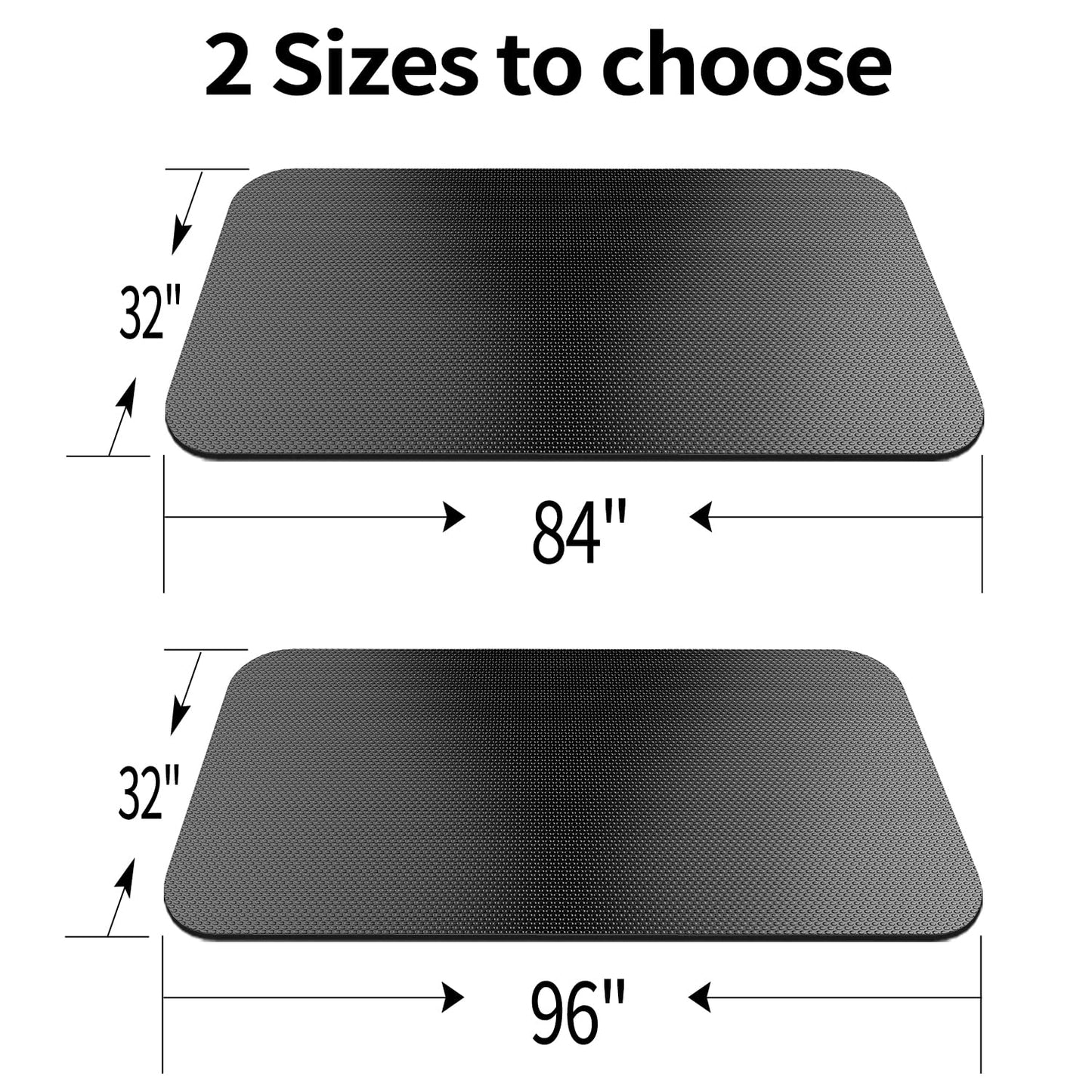 Large Exercise Mat 96" x 32",Large Gym Mat,Exercise Equipment Mat,Treadmill Mat,Exercise Bike Mat,Workout Mats for Home Gym Flooring Rubber Mat Large Yoga Mat Cardio Mat for Weightlifting,Fitness Mat