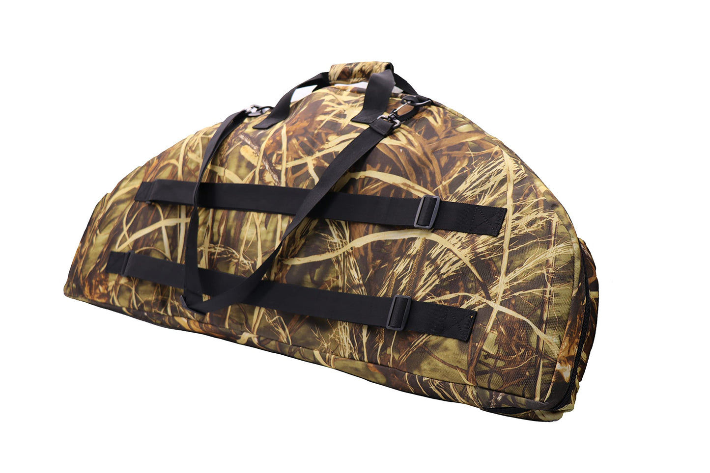 Silfrae Compound Bow Case Soft Bow Padded Case Light-Weight Bow Carry Bag with Arrow Pocket (Withered grass, S)