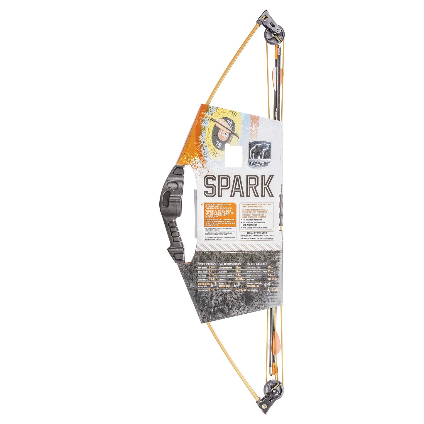 Bear Archery Spark Youth Bow Set, Ambidextrous, Flo Orange
