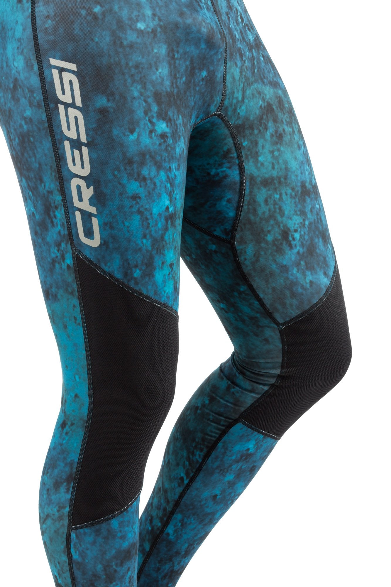 Cressi Hunter Rash Guard Pants, Camo Blue, 3XL