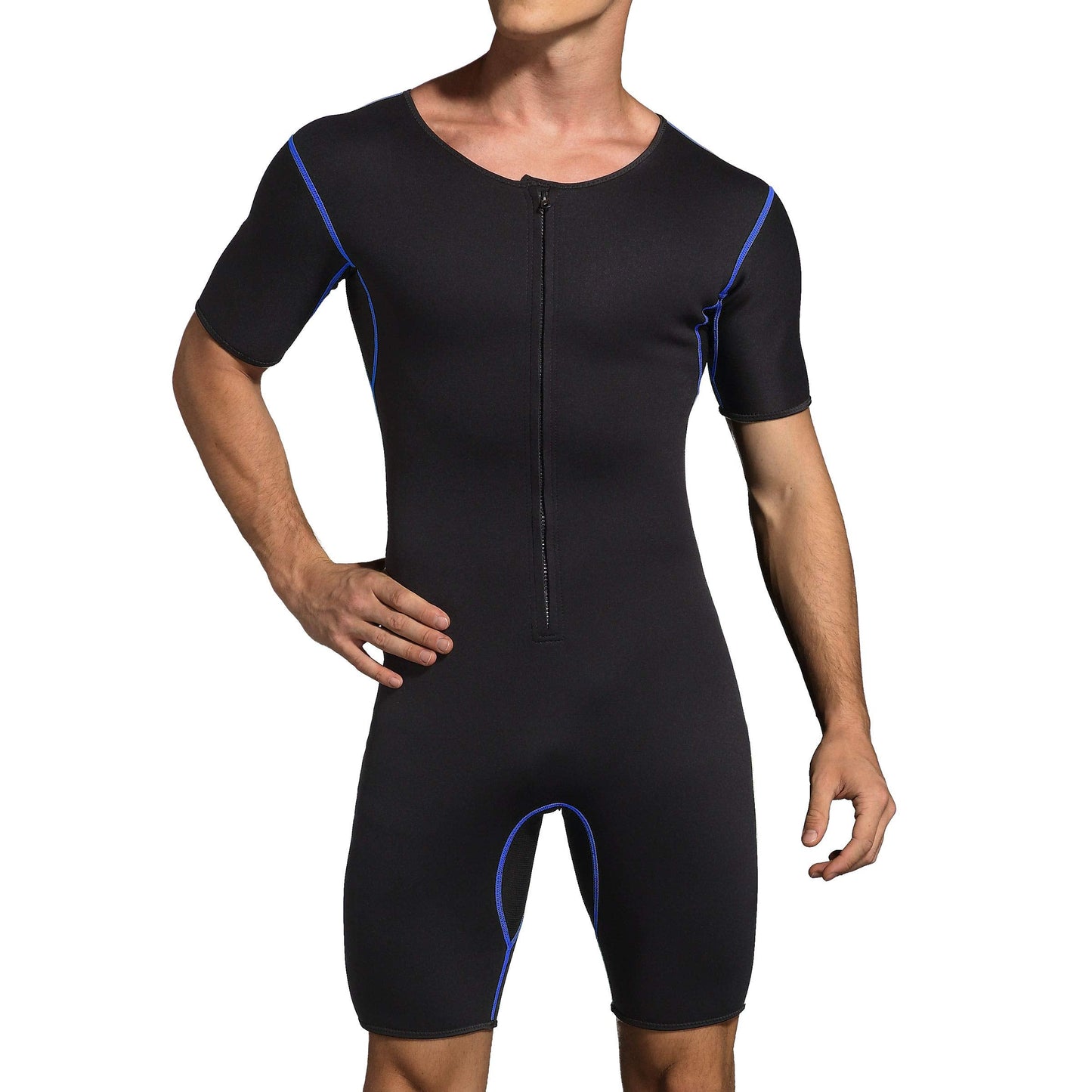 Bakerdani Men's Neoprene Waist Trainer Sauna Suit Body Shaper for Fitness Gym Exercise Training