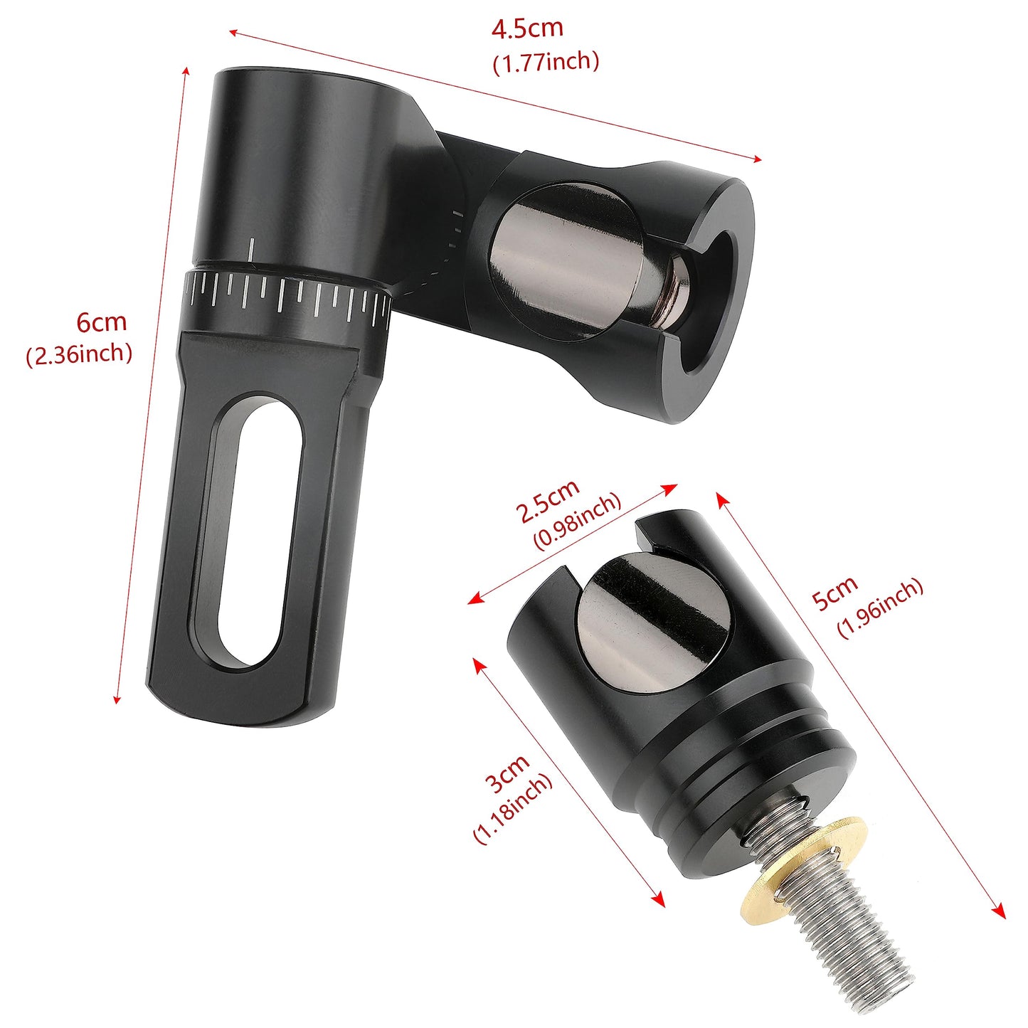 limaity Archery Adjustable V-Bar Mount,Single/Double V-Bar Mount Quick Disconnect for Compound Bow/Recurve Bow(Single Side V Bar)