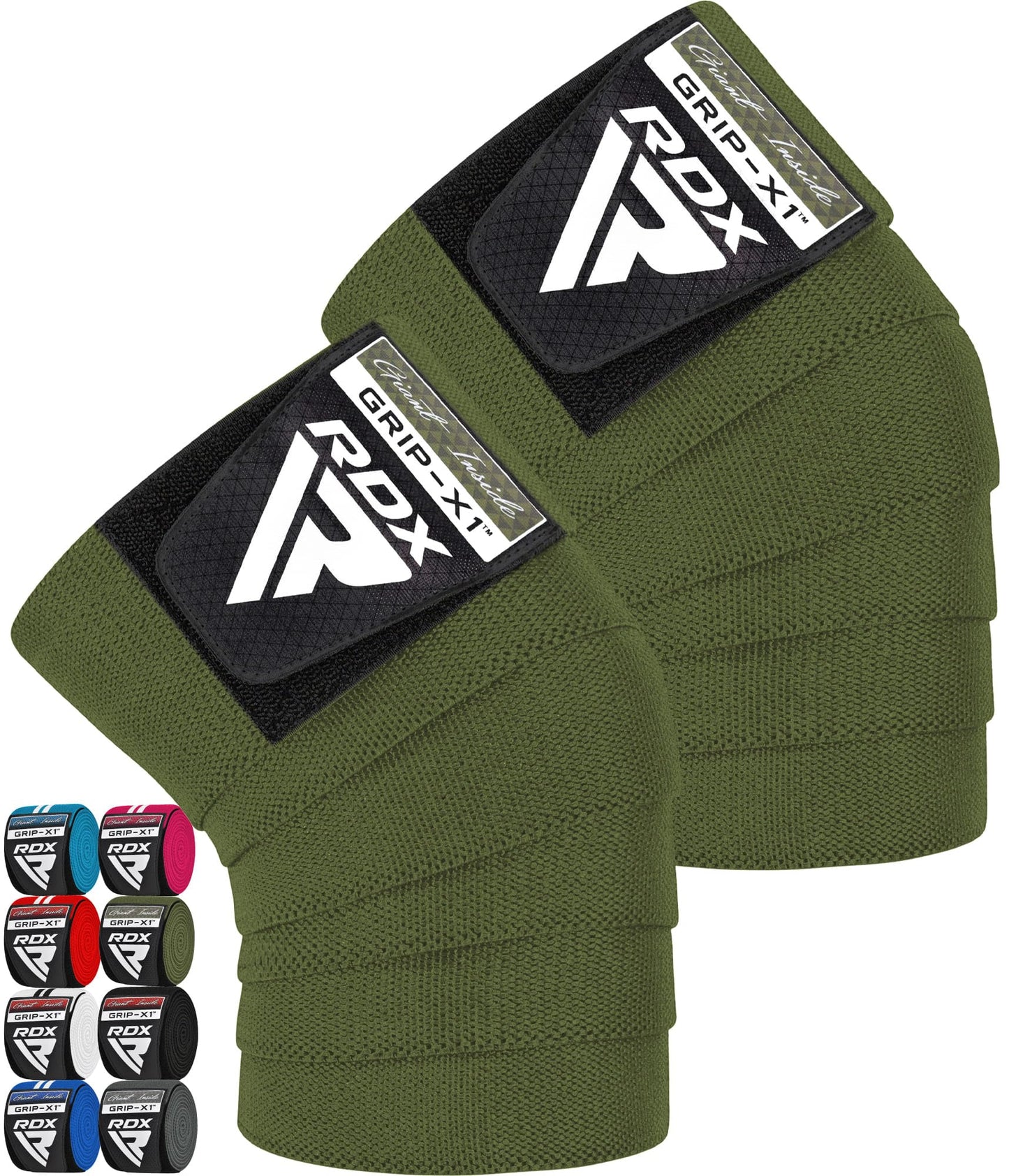 RDX Knee Wraps for Weightlifting, 78” Elasticated Straps Power Lifting Leg Press Support Gym Fitness Squats Workout Men Women