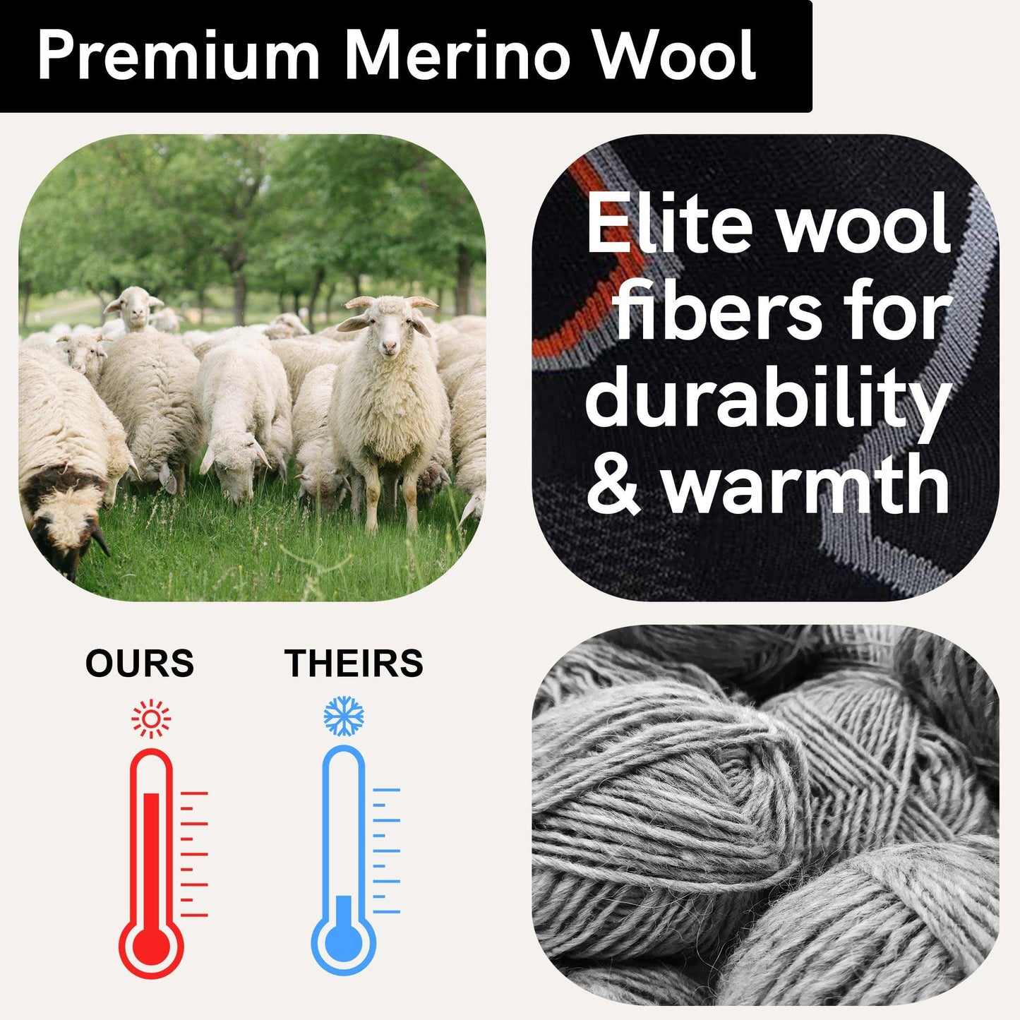 Pure Athlete Ultra Light Ski Socks – Thin Premium Merino Wool Skiing for Men, Women – Snowboard (Large, 3 Pairs - Black)