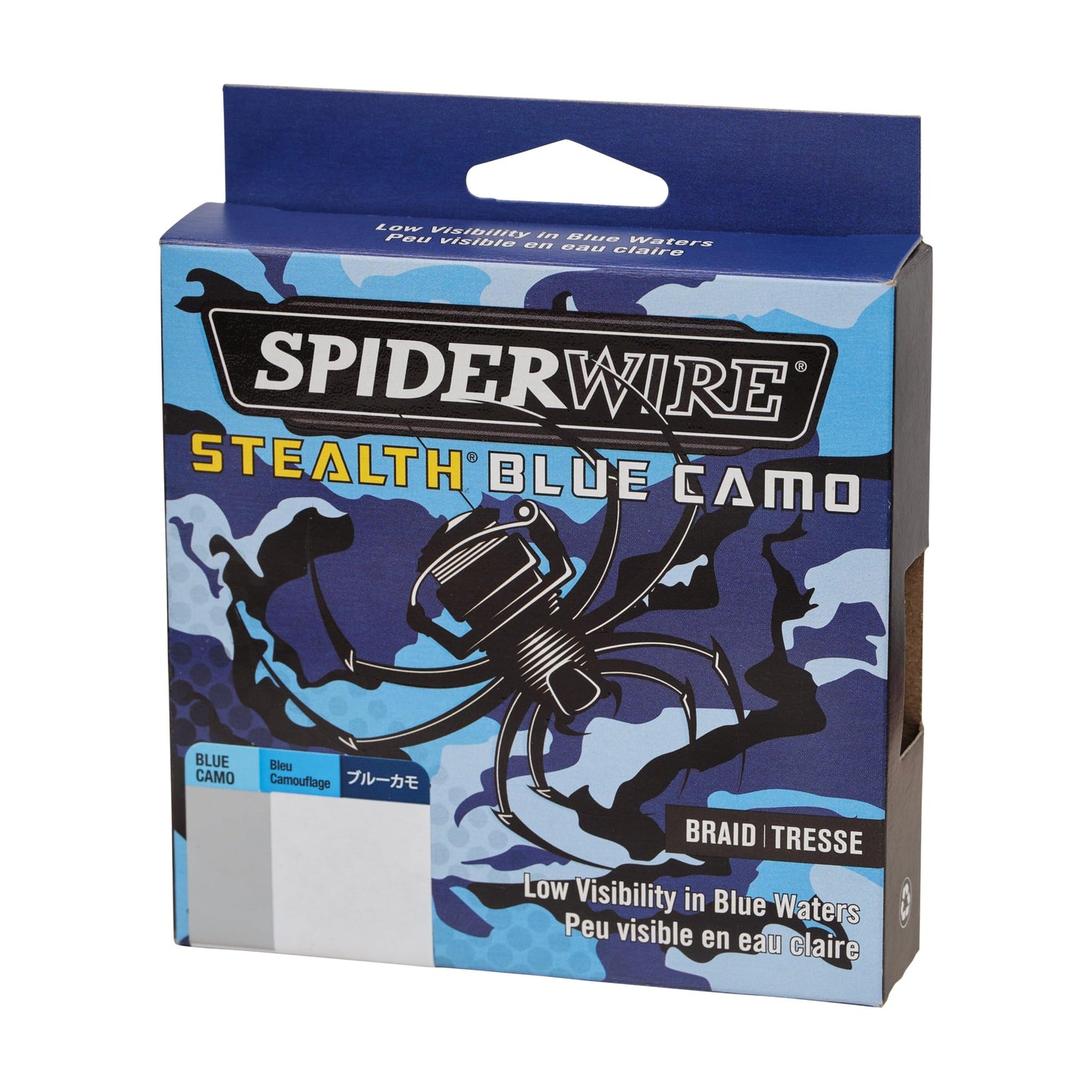 SpiderWire Stealth® Superline, Blue Camo, 100lb | 45.3kg, 200yd | 182m Braided Fishing Line, Suitable for Saltwater and Freshwater Environments
