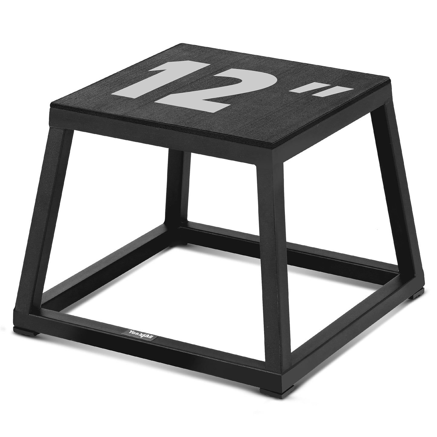 Yes4All Metal Plyo Box, Steel Plyometric Box - Sturdy, Anti-Slip, and Perfect for Home Gym Workouts - 12in
