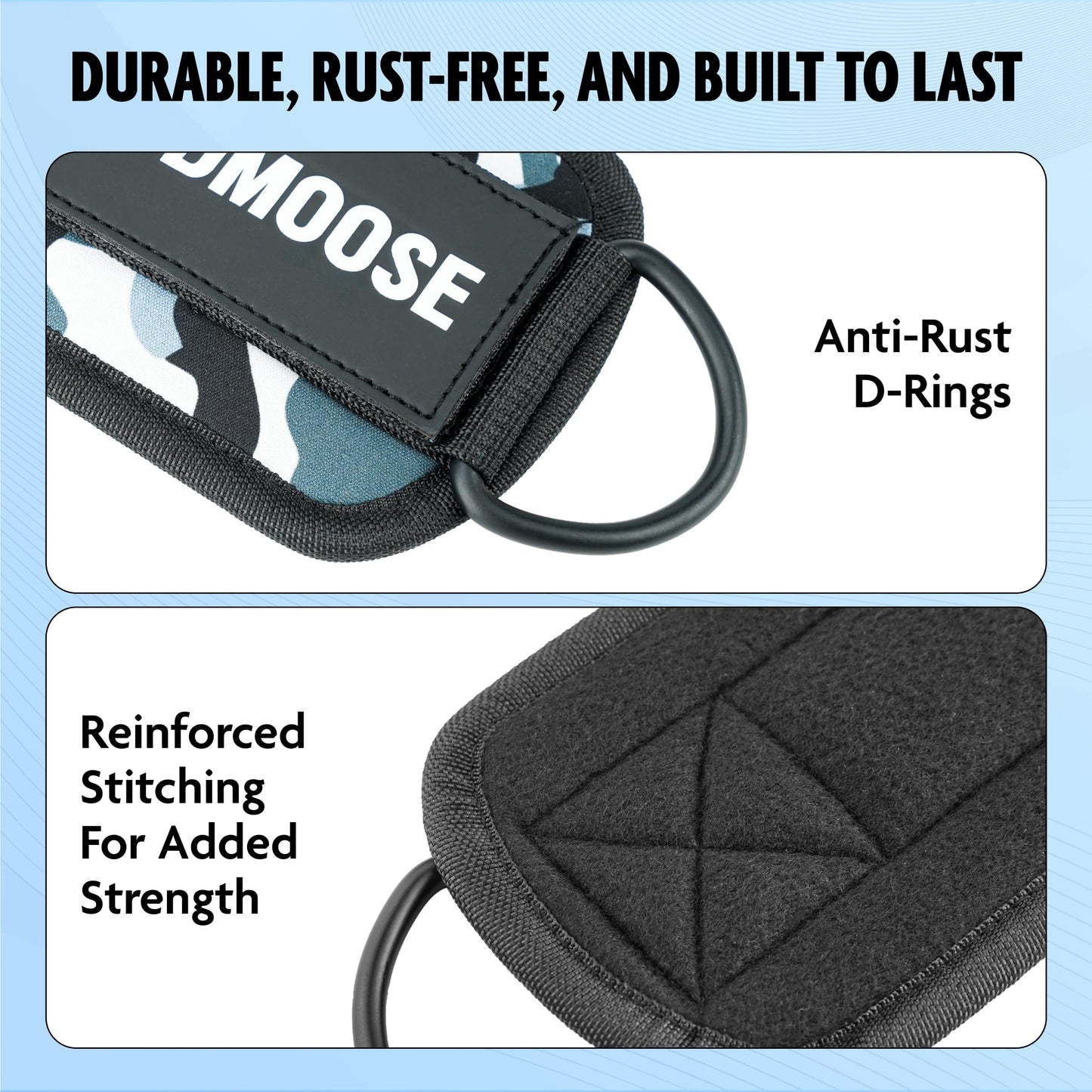 DMoose gym ankle strap for cable machine - One Size Fit with Premium Padding, ankle wraps for cable machine, leg cuffs for gym cable, Booty Workouts, Leg Extension, Hip Abductors